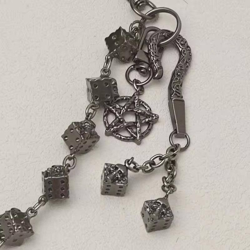Jewelry Dice and Skulls Grunge Wallet Chain Size ONE SIZE - 5 Thumbnail
