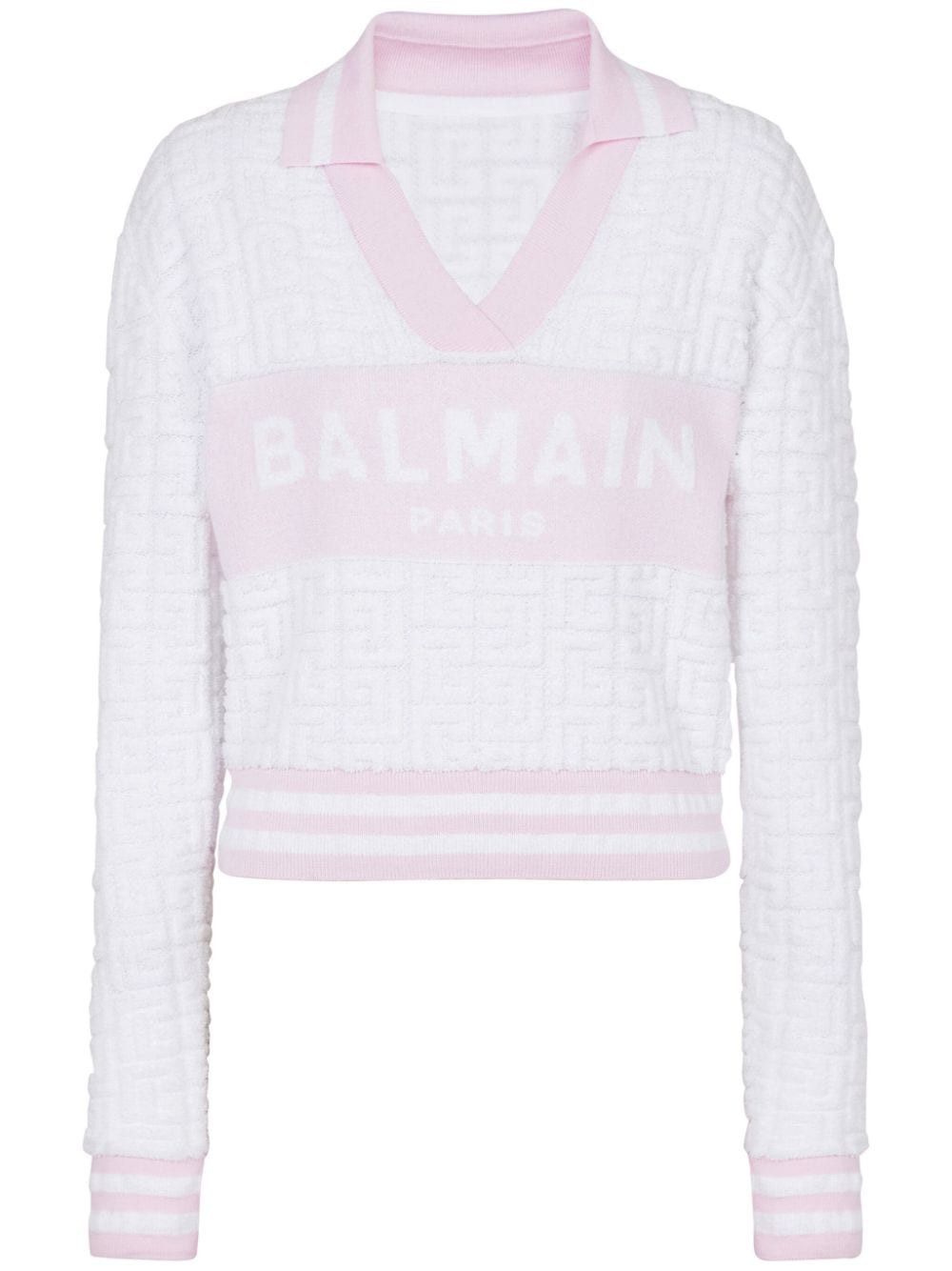 Balmain MONOGRAM LOGO POLO SHIRT Size S / US 4 / IT 40 - 1 Thumbnail