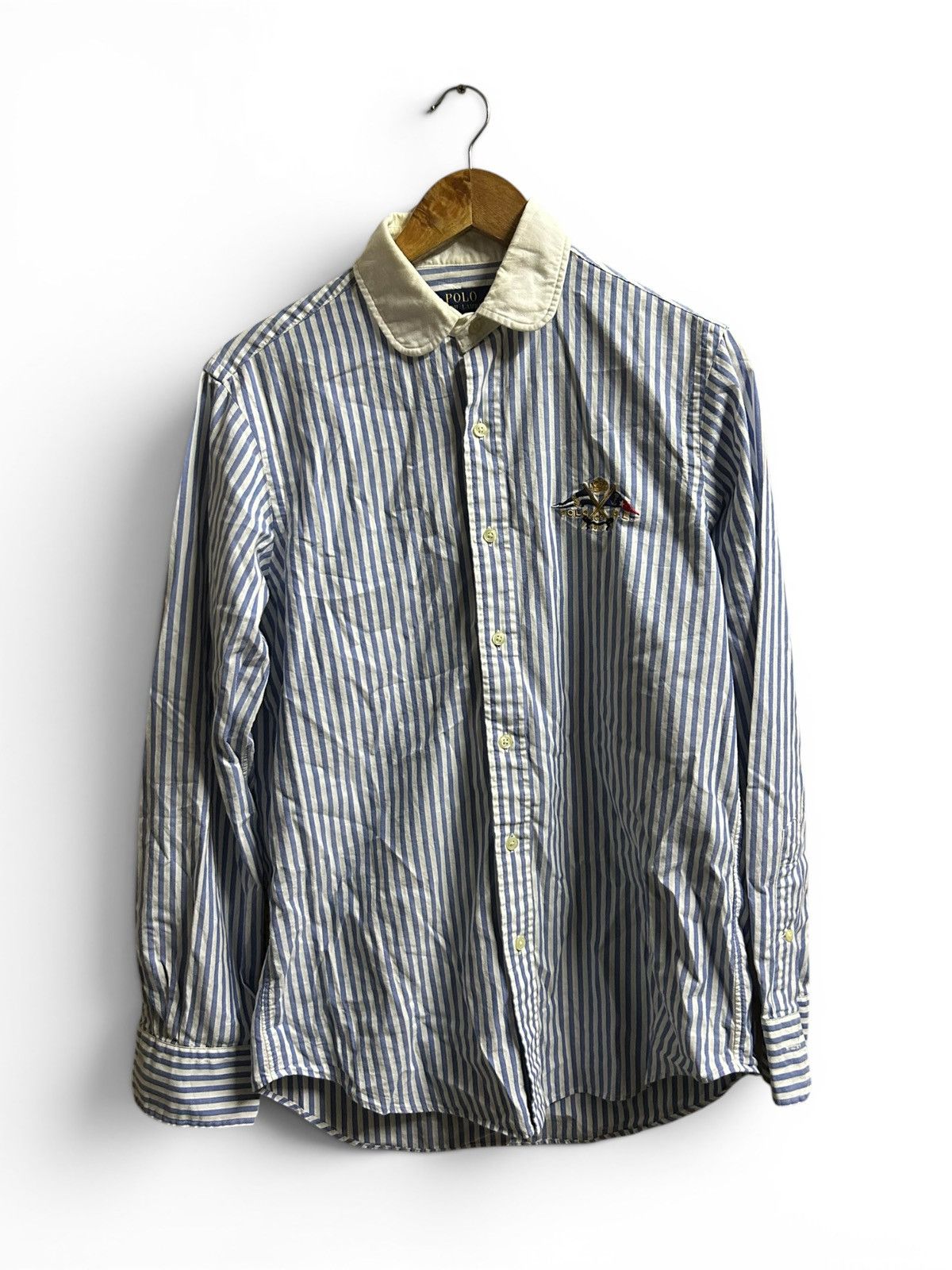 Polo Ralph Lauren Striped Club Collar Nautical Crest Shirt Size US S / EU 44-46 / 1 - 2 Thumbnail