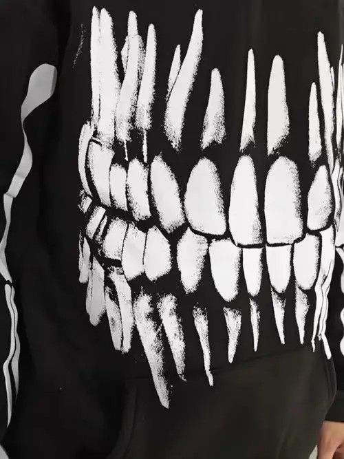 Other Y2K Oversized Bones Print Hoodies Size US L / EU 52-54 / 3 - 3 Thumbnail