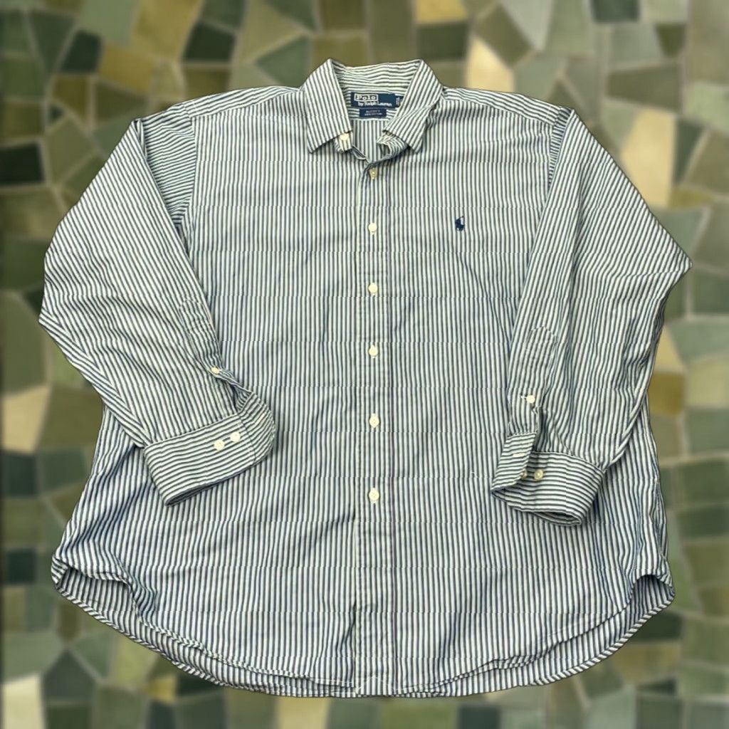 Polo Ralph Lauren VTG Polo Ralph Lauren Alcott Shirt Mens 16.5 Blue Striped Pony 90s Polo Ralph Lauren Shirt Mens 16.5 Blue Striped Pony 90s Size US L / EU 52-54 / 3 - 1 Thumbnail
