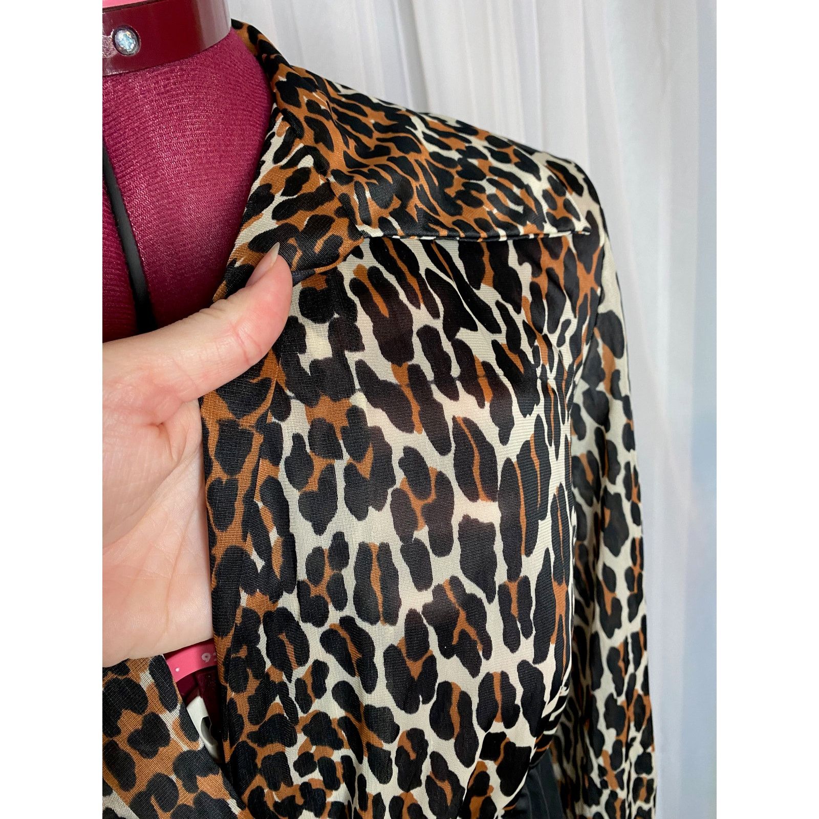 Vintage Vanity fair purple label leopard print dressing gown 1960s Size ONE SIZE - 7 Thumbnail