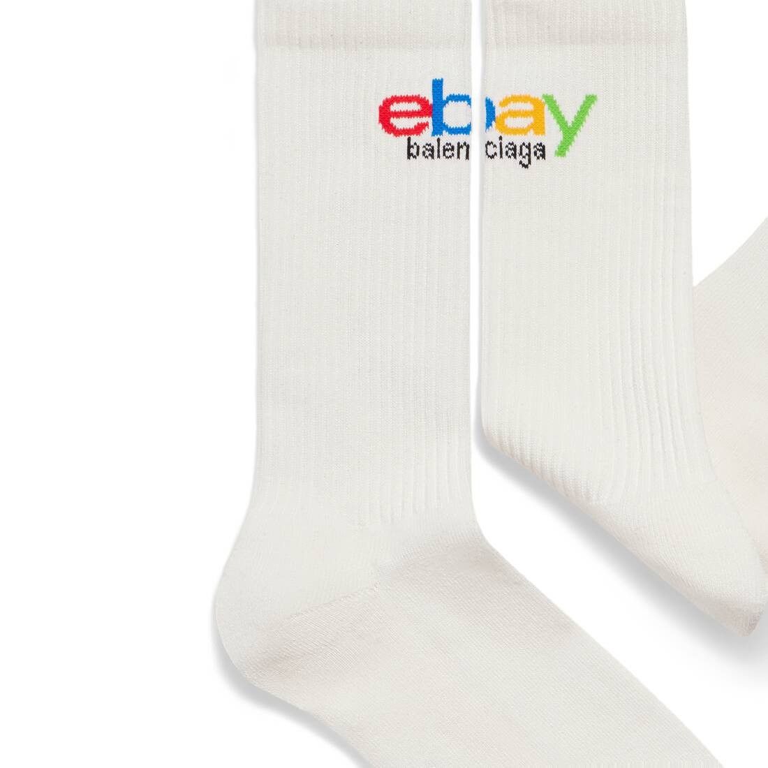 Balenciaga × eBay o1in1g0126 Size: L / eBay Socks in White Size ONE SIZE - 2 Thumbnail