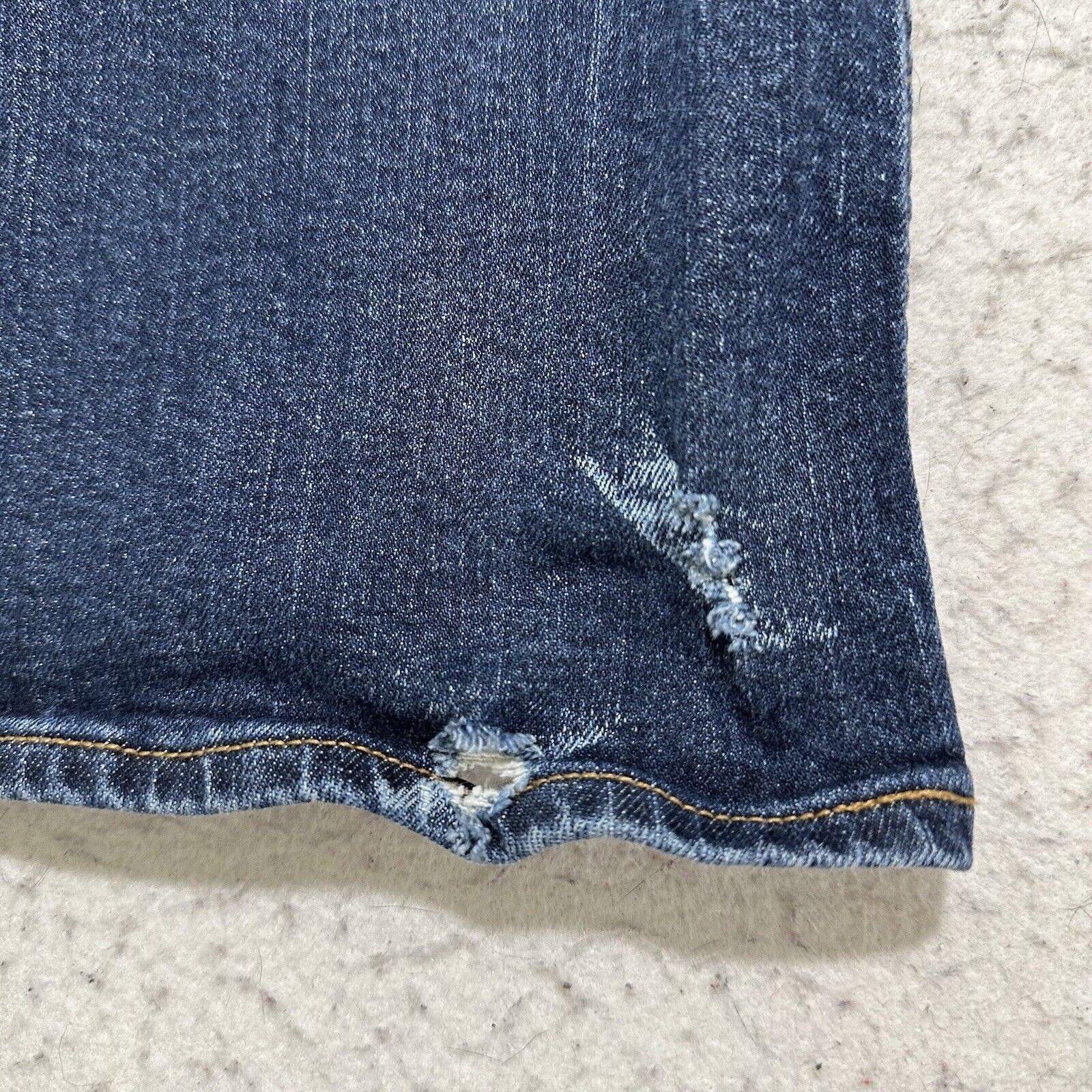 Old Navy Old Navy 40x29 Boot Cut Blue Denim Distressed Ripped Jeans Size 40" / US 18 - 4 Thumbnail
