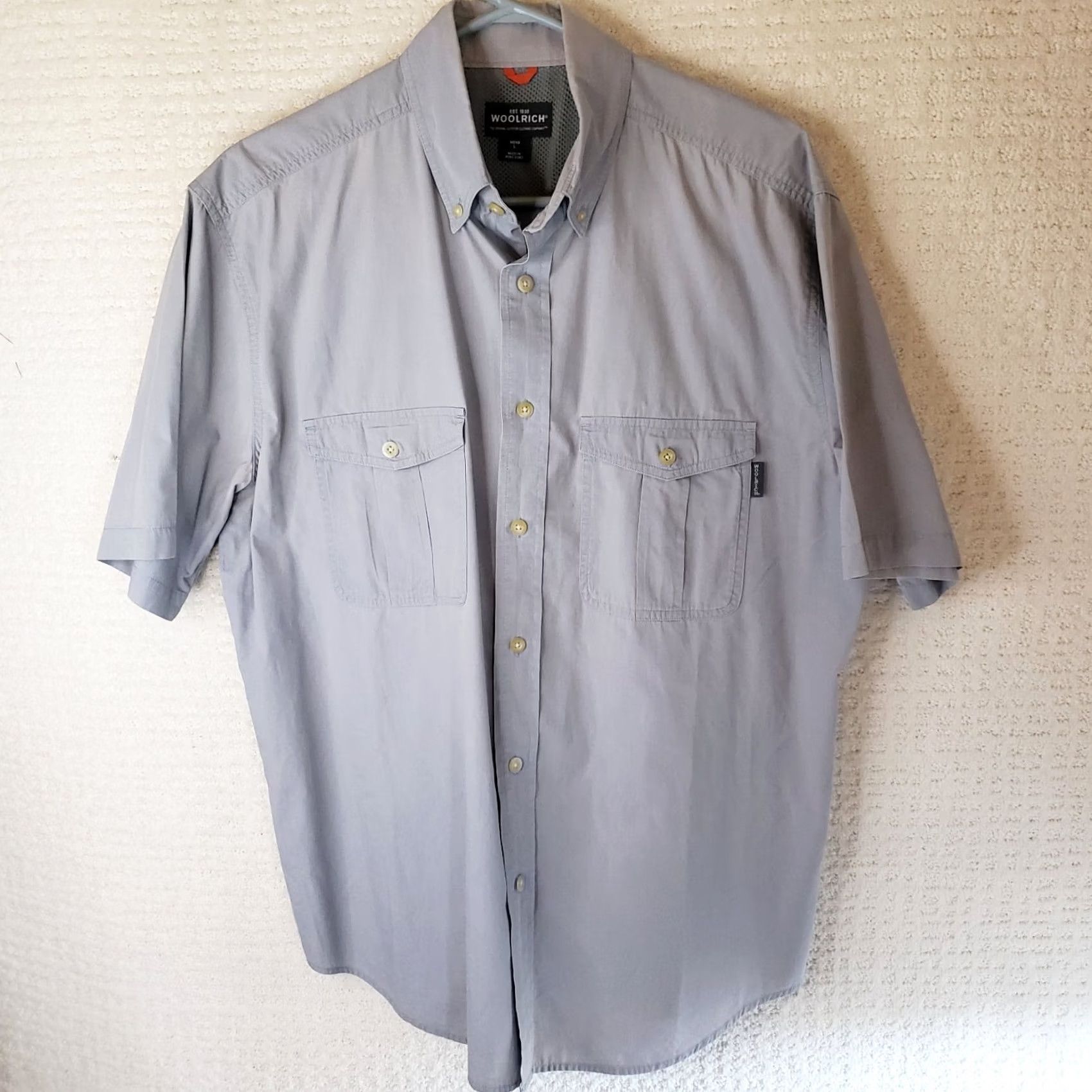 Vintage VINTAGE Woolrich Shirt Mens L Gray Long Sleeve Button-Up Pocketed Outdoor Modern? Size US L / EU 52-54 / 3 - 2 Thumbnail