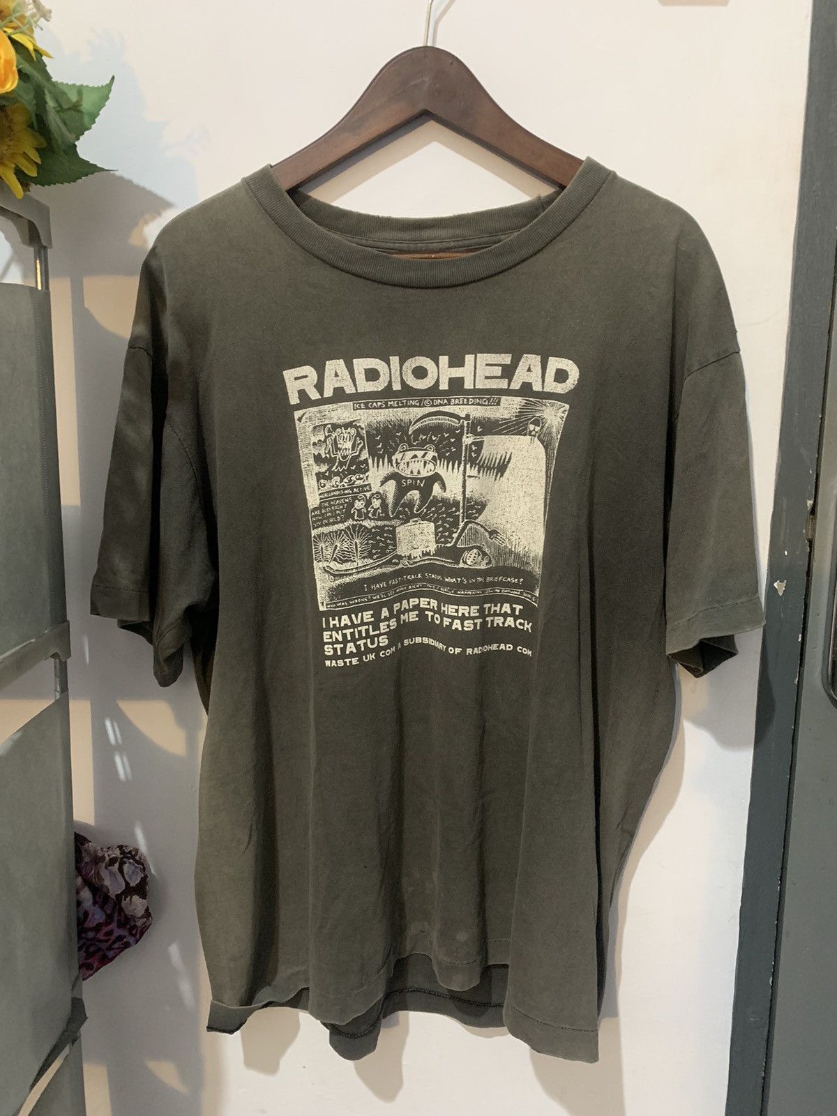 Band Tees × Vintage 00s Vintage Radiohead Sex Work Death Tees 