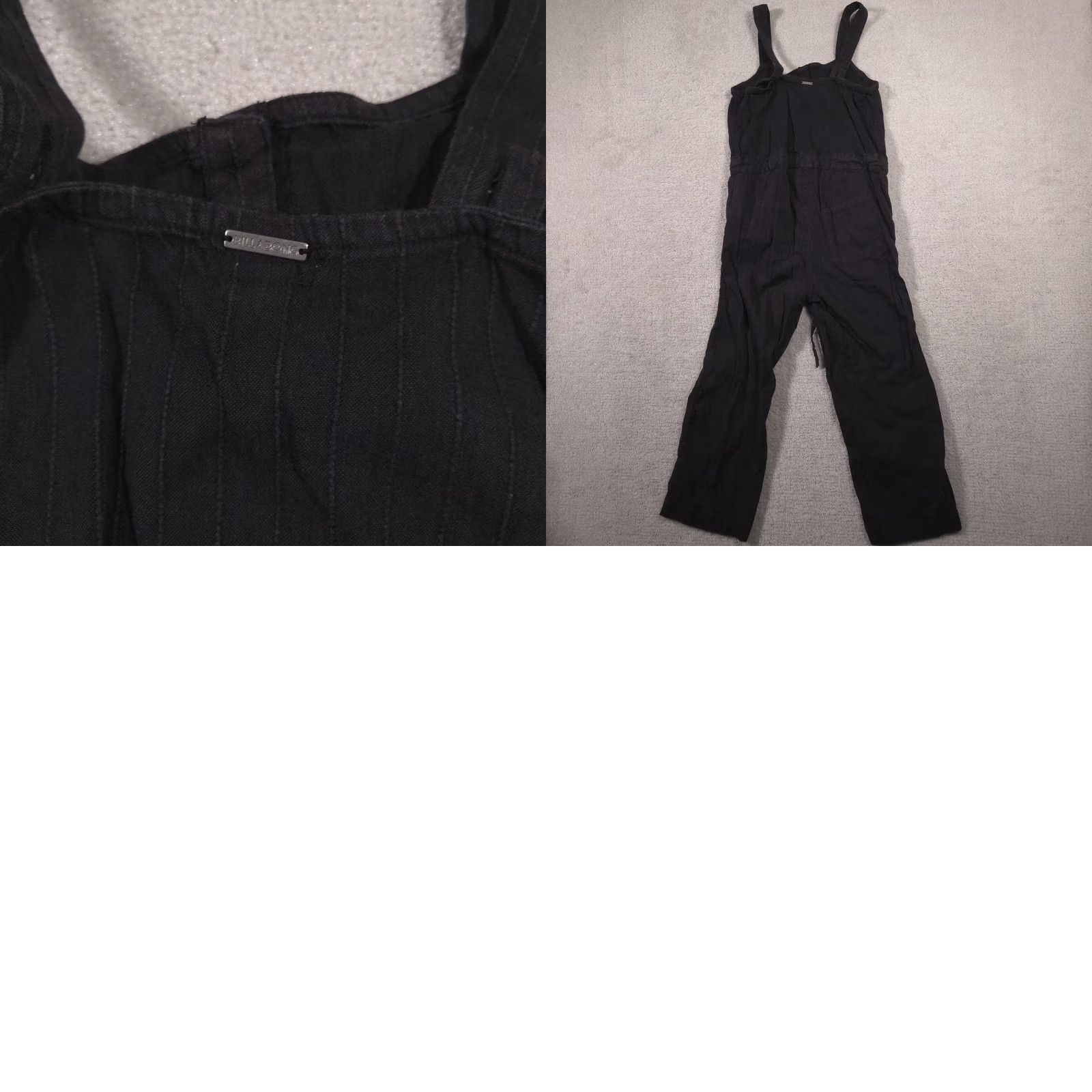 Billabong Billabong Jumpsuit Womens Small Black Button Front Pockets Drawstring Sleeveless 1 Piece Summer Casual Women’s S Size 28" / US 6 / IT 42 - 9 Thumbnail