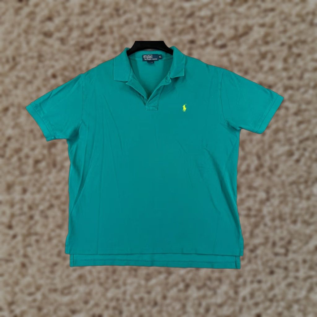 Ralph Lauren VINTAGE Ralph Lauren Polo Shirt Men XL Teal Green 100% Cotton Embroidered Logo Size US XL / EU 56 / 4 - 1 Thumbnail