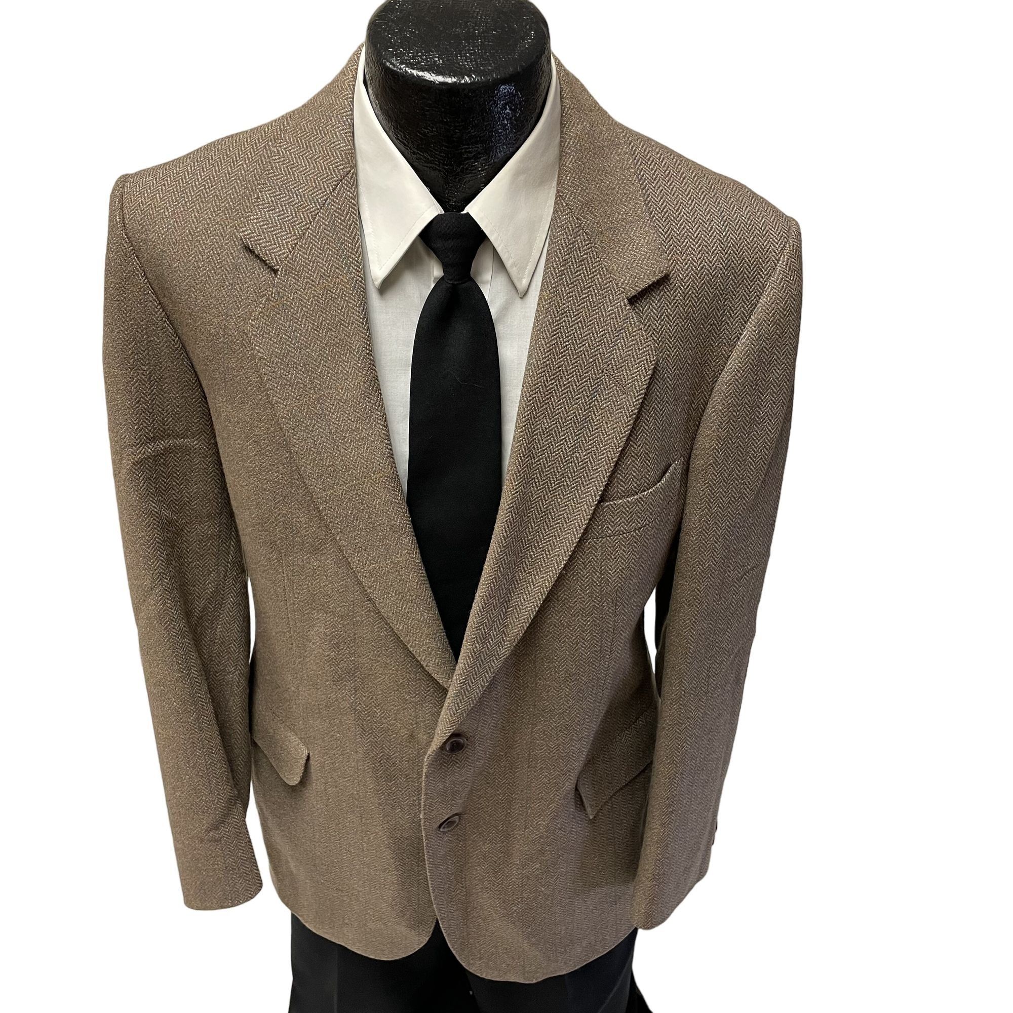 Other Vtg MAGEE HERRINGBONE Sport Coat Overcheck Jacket Size 42R - 1 Thumbnail