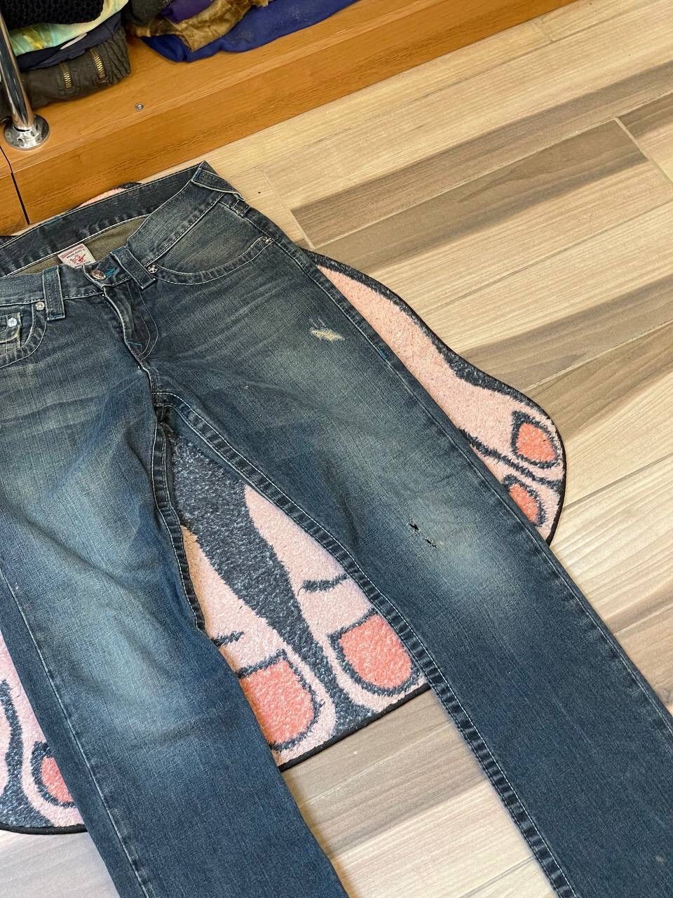 True Religion × Vintage TRUE RELIGION DISTRESSED DENIM Y2K JEANS Size US 30 / EU 46 - 4 Thumbnail