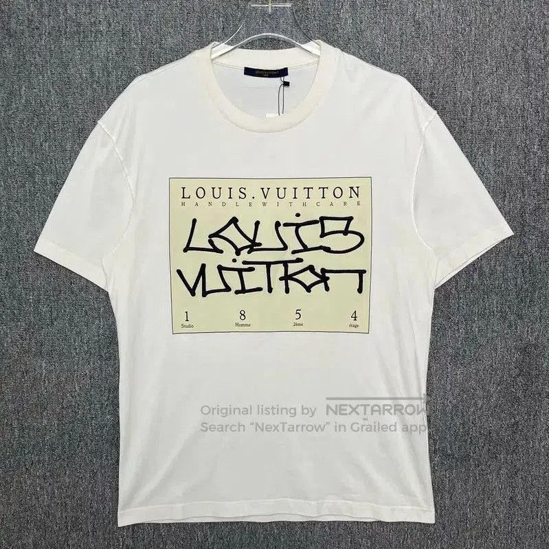 Louis Vuitton Louis Vuitton White Cotton Men's T-Shirt . Size US L / EU 52-54 / 3 - 1 Thumbnail