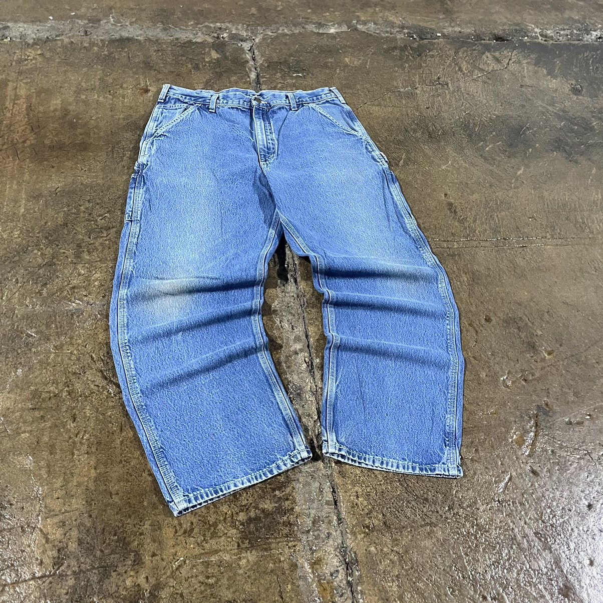 Carhartt × Vintage Crazy Vintage Carhartt Carpenter Jeans Faded Baggy Wide Leg Size US 36 / EU 52 - 6 Thumbnail