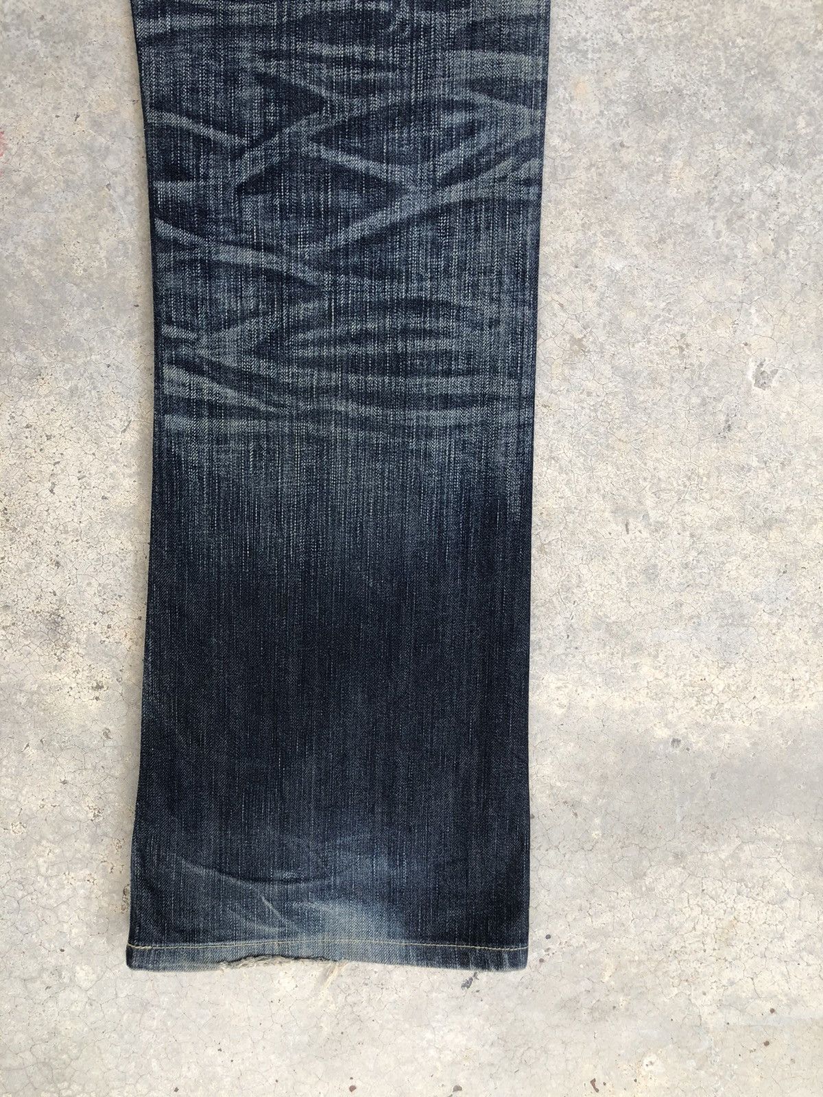 If Six Was Nine Japanese Edwin 503 Blue Trip Flared Jeans Distressed Jeans Size US 32 / EU 48 - 12 Thumbnail