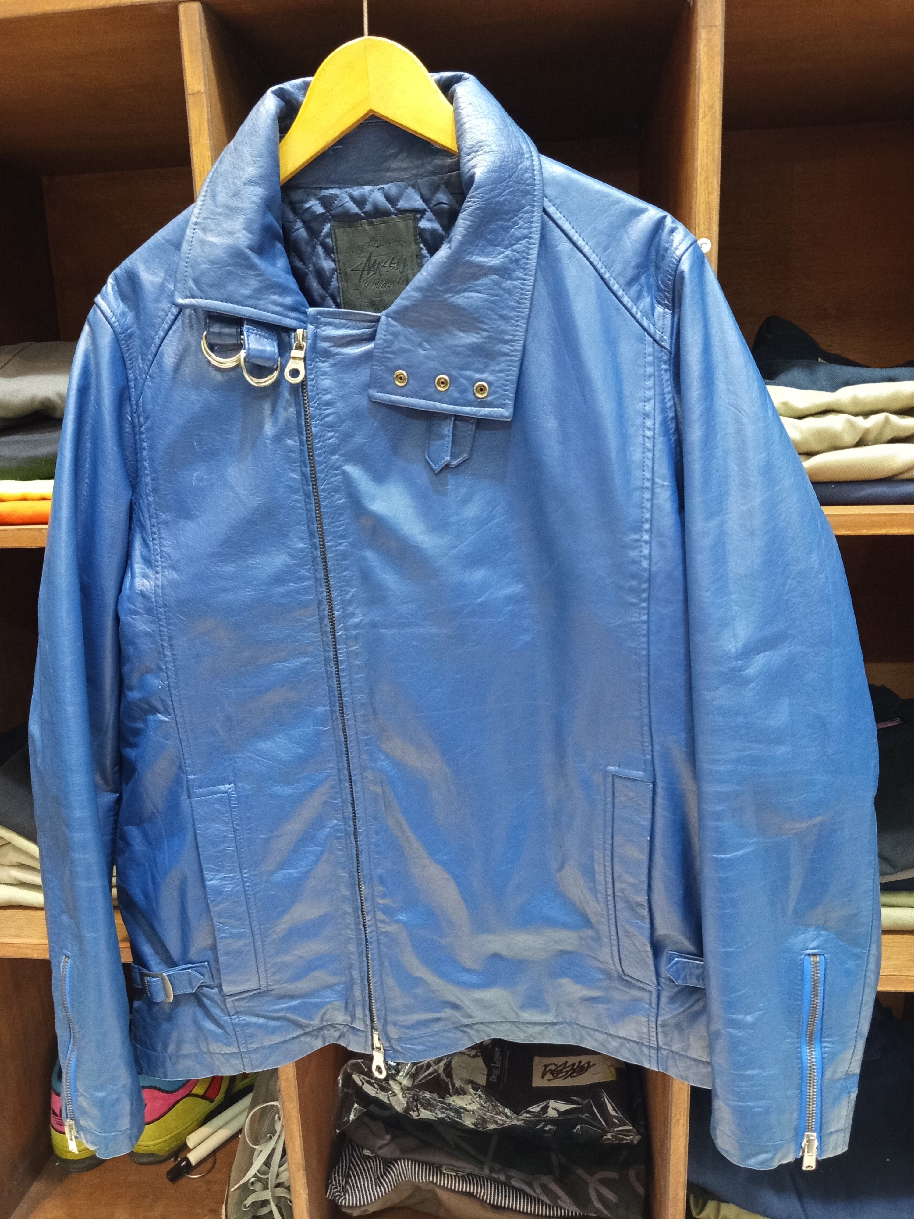 Stussy Y2K Stussy Japan Leather Biker Jacket Size US L / EU 52-54 / 3 - 5 Thumbnail