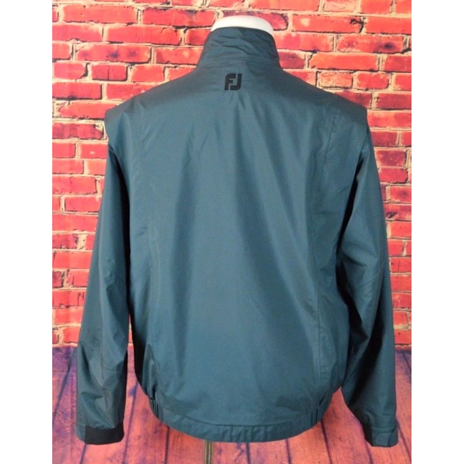 Footjoy Footjoy Dryjoys Coat Mens Medium M Black Gray Full Zip Hidden Zipper Golf Size US M / EU 48-50 / 2 - 3 Thumbnail