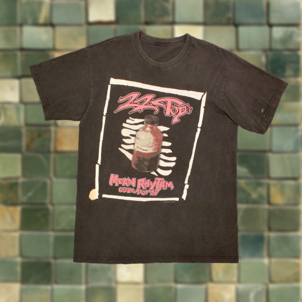Vintage VINTAGE Men’s VTG 90s ZZ Top Mean Rhythm Tour '97 TShirt XL Black Graphic Tee Mens Size US XL / EU 56 / 4 - 1 Thumbnail