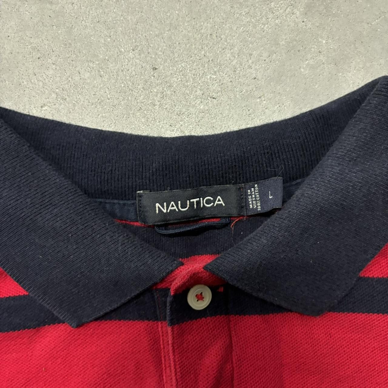 Japanese Brand × Vintage Crazy Vintage Y2K/2000s Grunge Red Striped Essential Polo Shirt! Size US XL / EU 56 / 4 - 4 Thumbnail