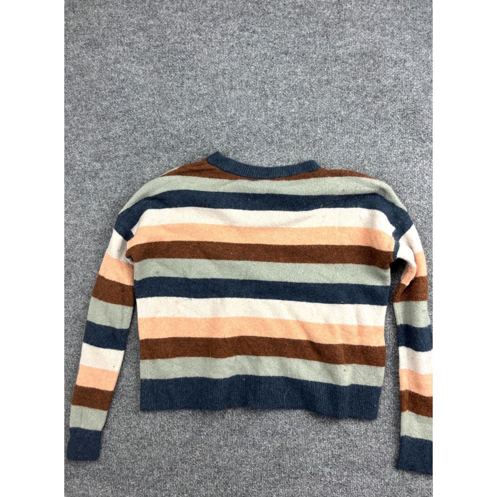 Madewell Madewell Sweater Womens XXS Multicolor Stripe Crew Neck Wool Blend Pullover Size XXS / US 00 / IT 34 - 7 Thumbnail
