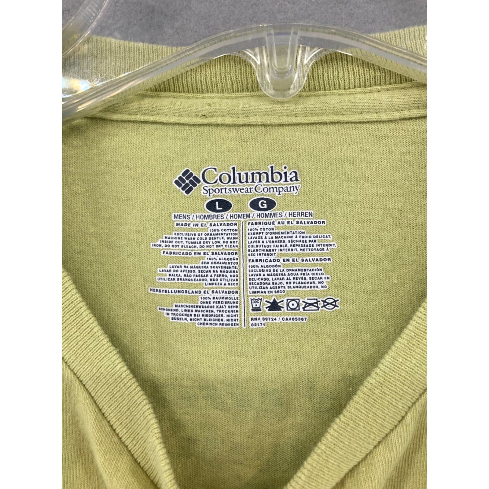 Vintage Columbia Mens T-Shirt Large Yellow Saltwater Gamefish Fishing Size US L / EU 52-54 / 3 - 6 Thumbnail