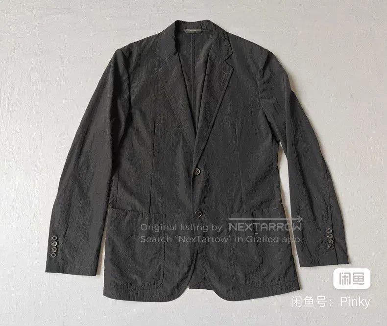 Other Hermes Casual suit jacket, black, nylon windbreaker fabric Size 48R - 1 Thumbnail