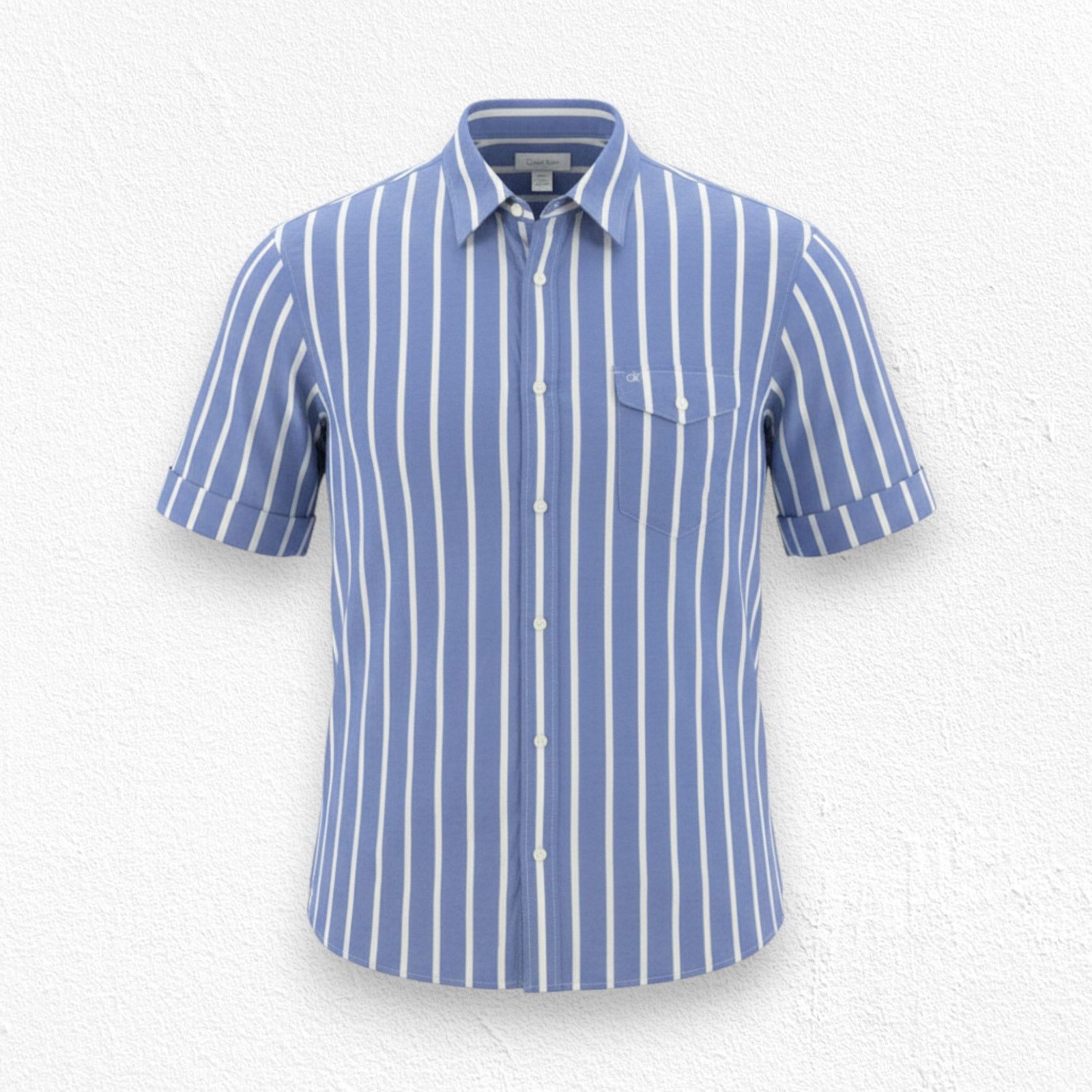 Calvin Klein Calvin Klein Blue White Striped Button Down Shirt Size XXL Size US XXL / EU 58 / 5 - 1 Thumbnail