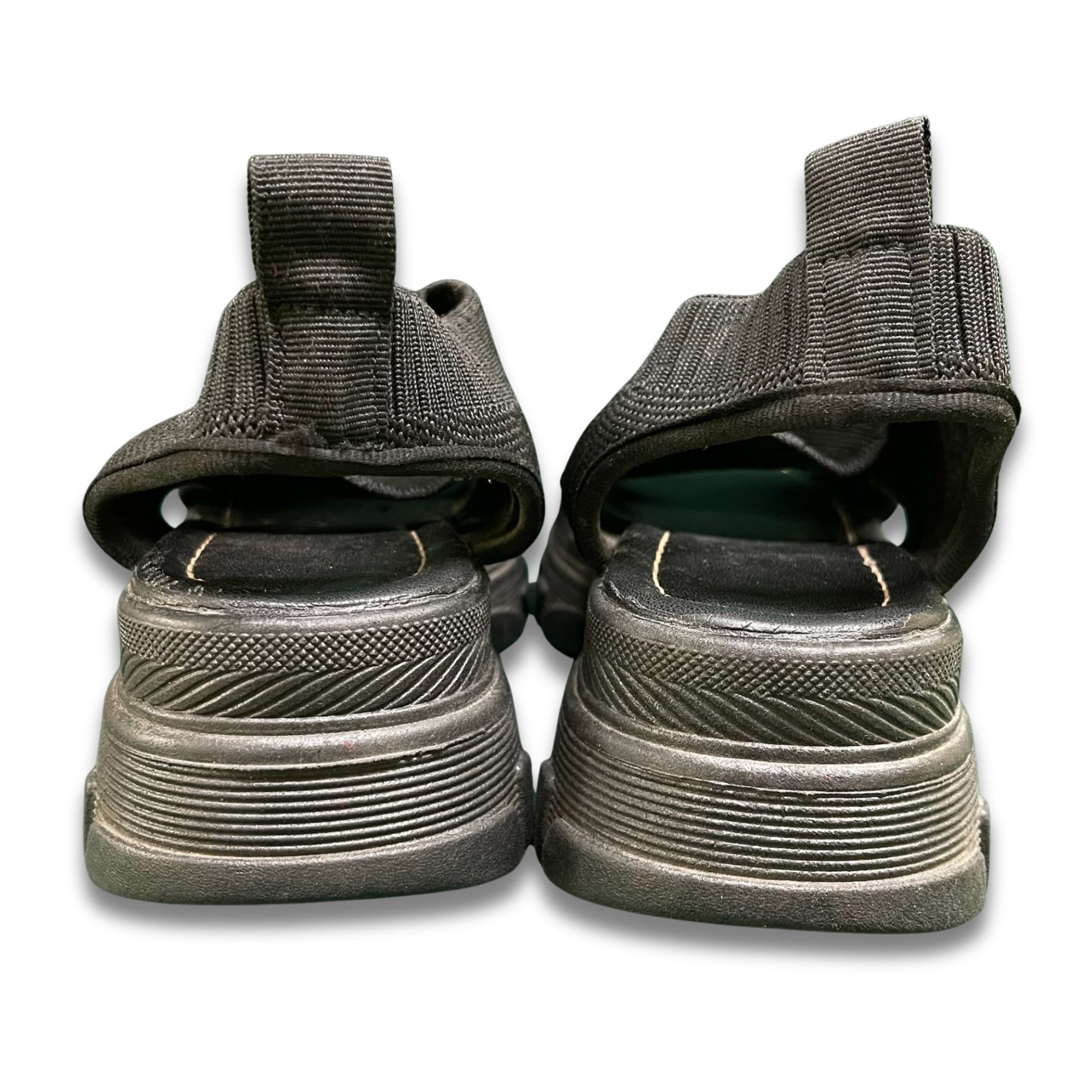 Other Black Slip-On Sandals Chunky Sole Lightweight Knit Design Si Size US 6 / IT 36 - 4 Thumbnail