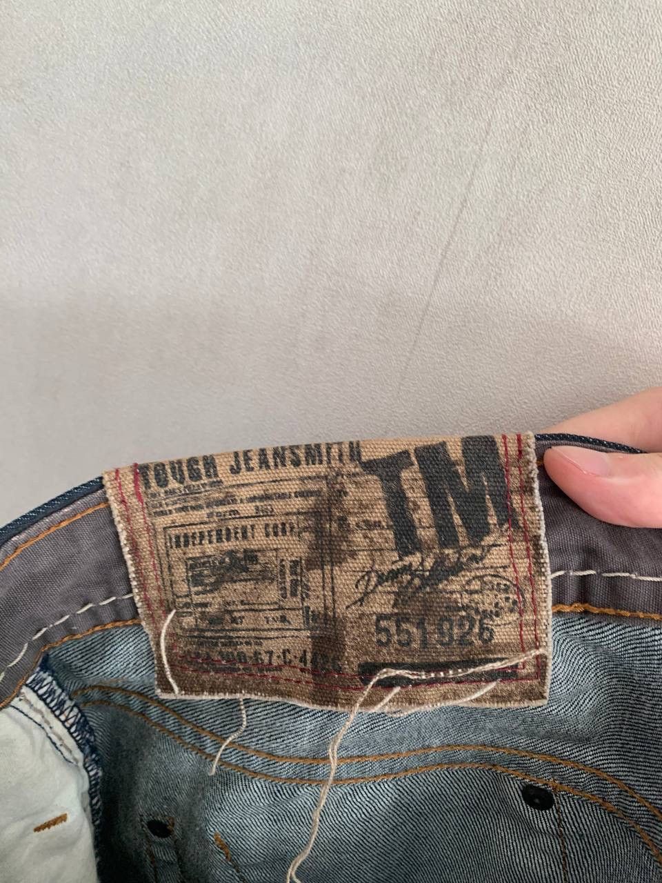 If Six Was Nine × Japanese Brand × Le Grande Bleu (L.G.B.) TOUGH JEANSMITH RUSTY BACKLE BACK JEANS Size US 32 / EU 48 - 12 Thumbnail