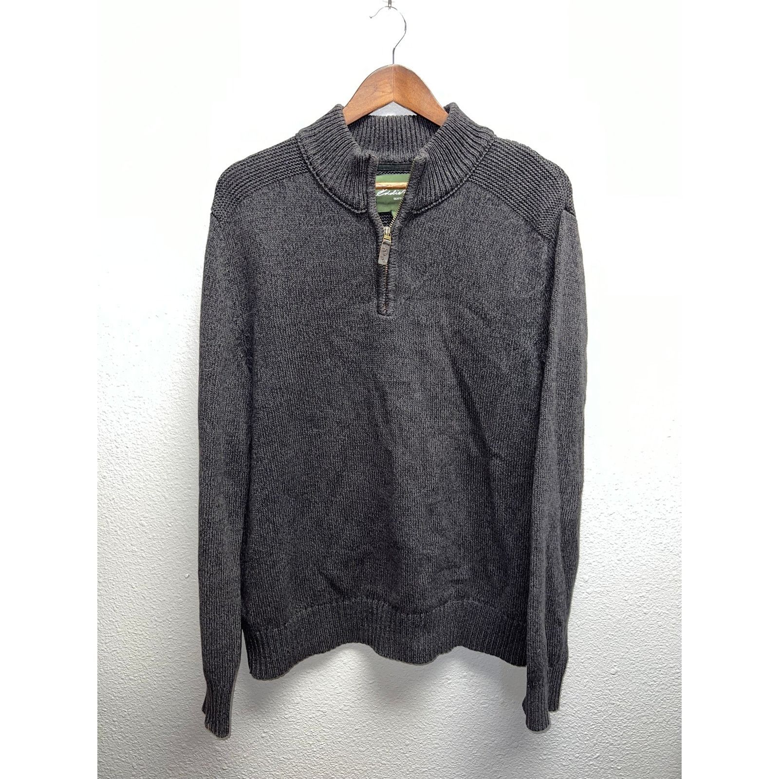 Eddie Bauer Eddie Bauer 1/4 Zip Gray Sweater Sweatshirt Men Large L Size US L / EU 52-54 / 3 - 1 Thumbnail