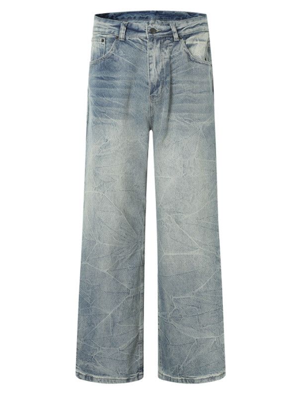 Jean Retro washed distressed lightning casual jeans Size US 32 / EU 48 - 3 Thumbnail