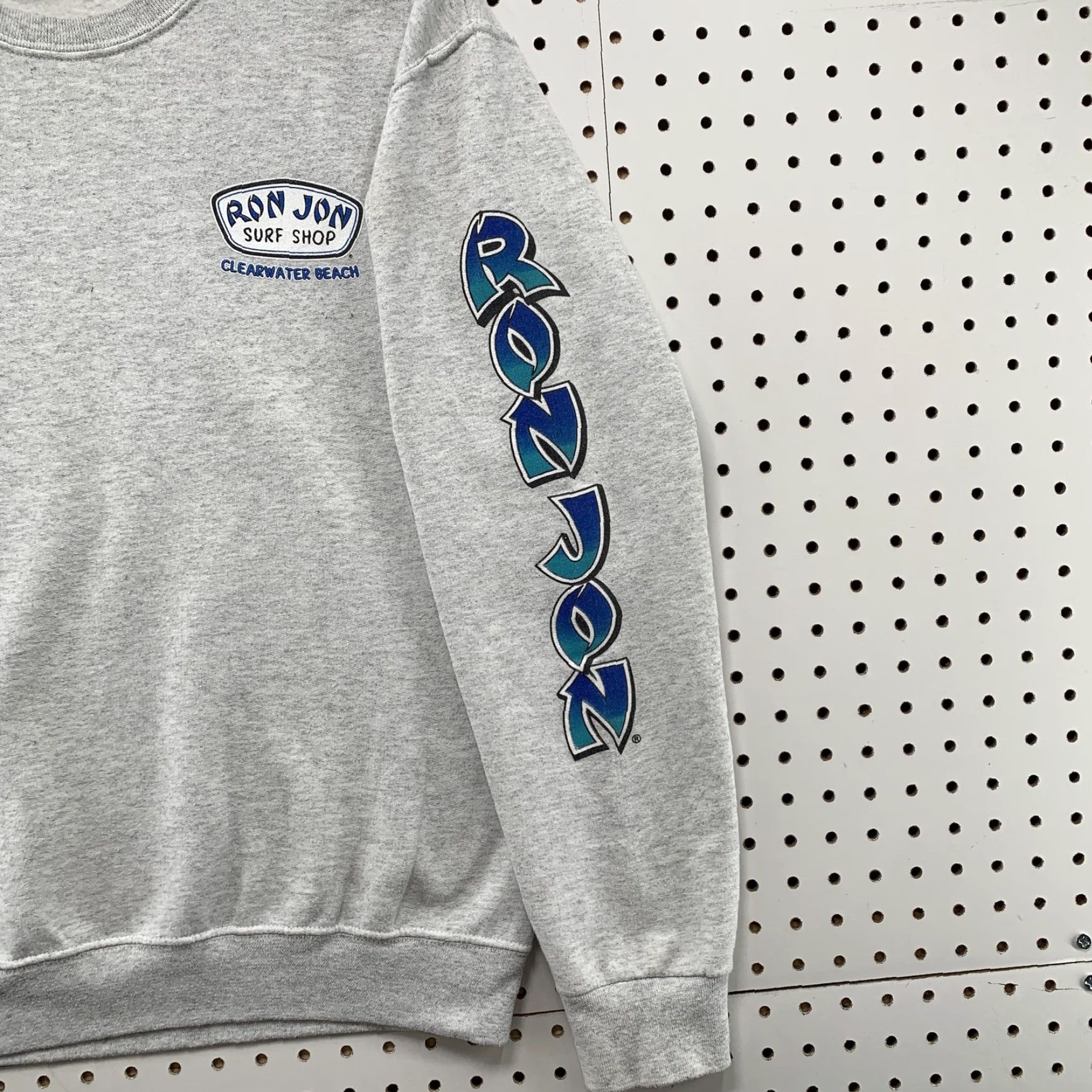 Ron Jon Surf Shop VINTAGE Ron Jon Surf Shop Sweatshirt Gray Mens M Adult Medium Crew Neck Fleece Beach Graphic Print 90s Mens Size US M / EU 48-50 / 2 - 6 Thumbnail