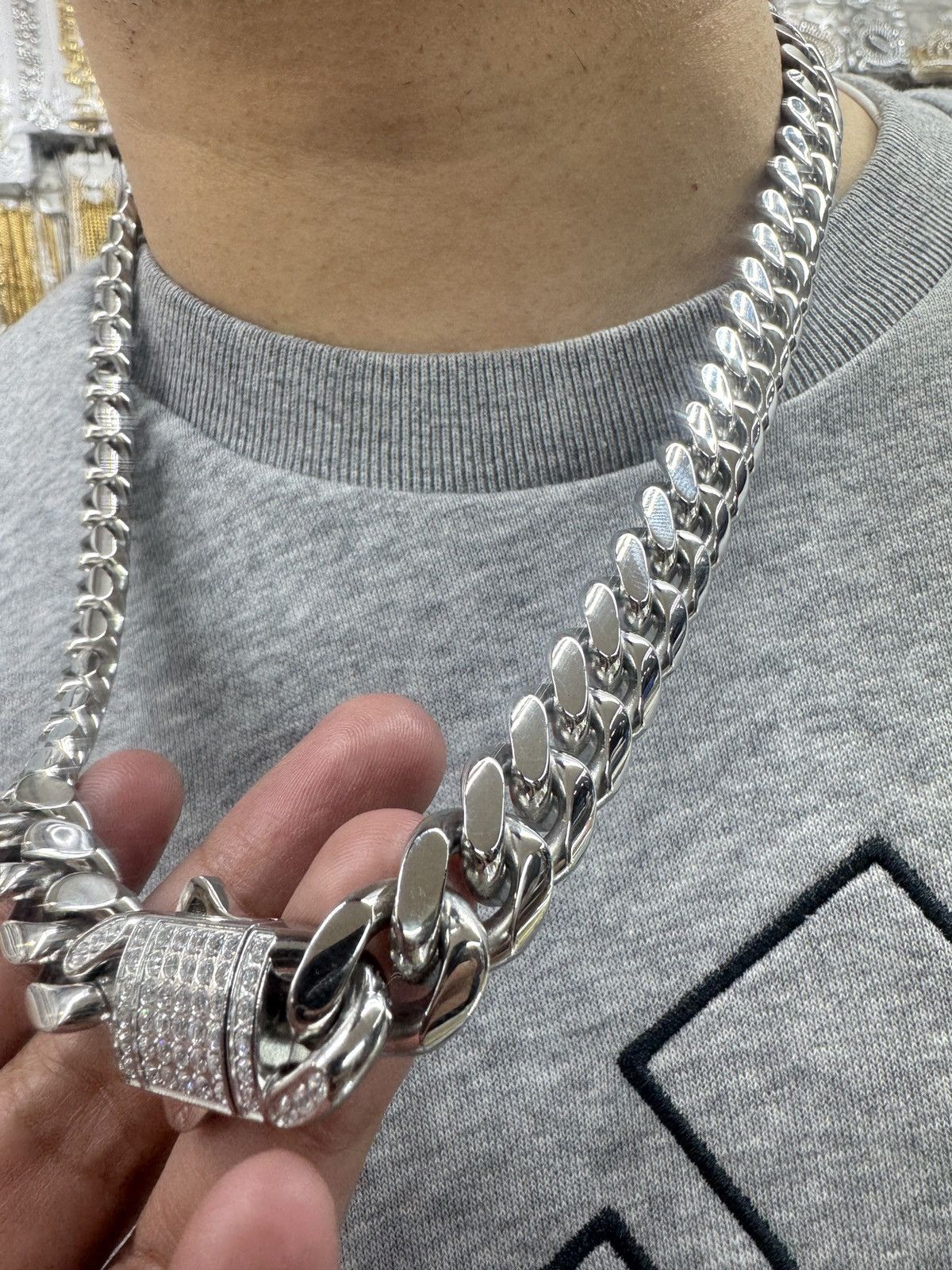 Other Cuban Link Chain with Pave Lock #bling #luxury Size ONE SIZE - 4 Thumbnail