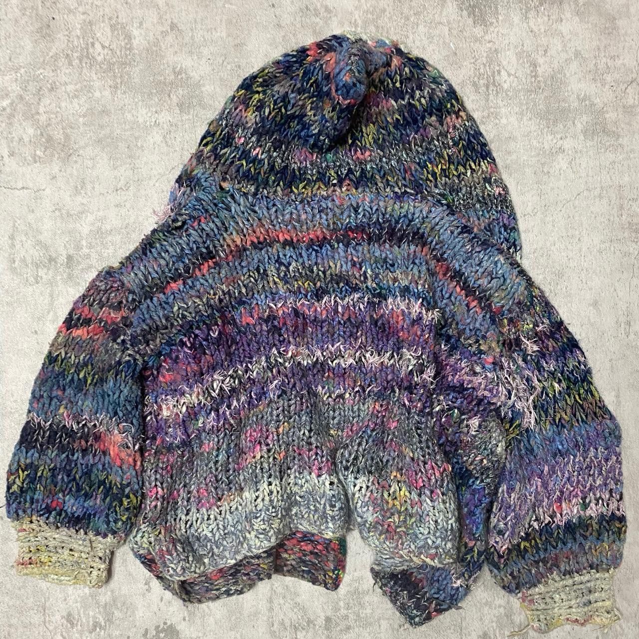 Other Multi-coloured, crochet-style knit hoodie with a retro vibe Size US M / EU 48-50 / 2 - 5 Thumbnail