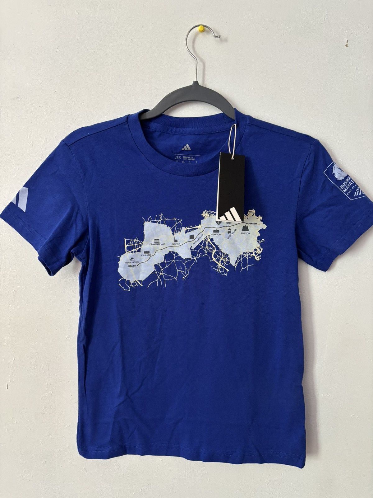 Adidas Adidas Boston Marathon Blue Shirt Size US XXS / EU 40 - 1 Thumbnail