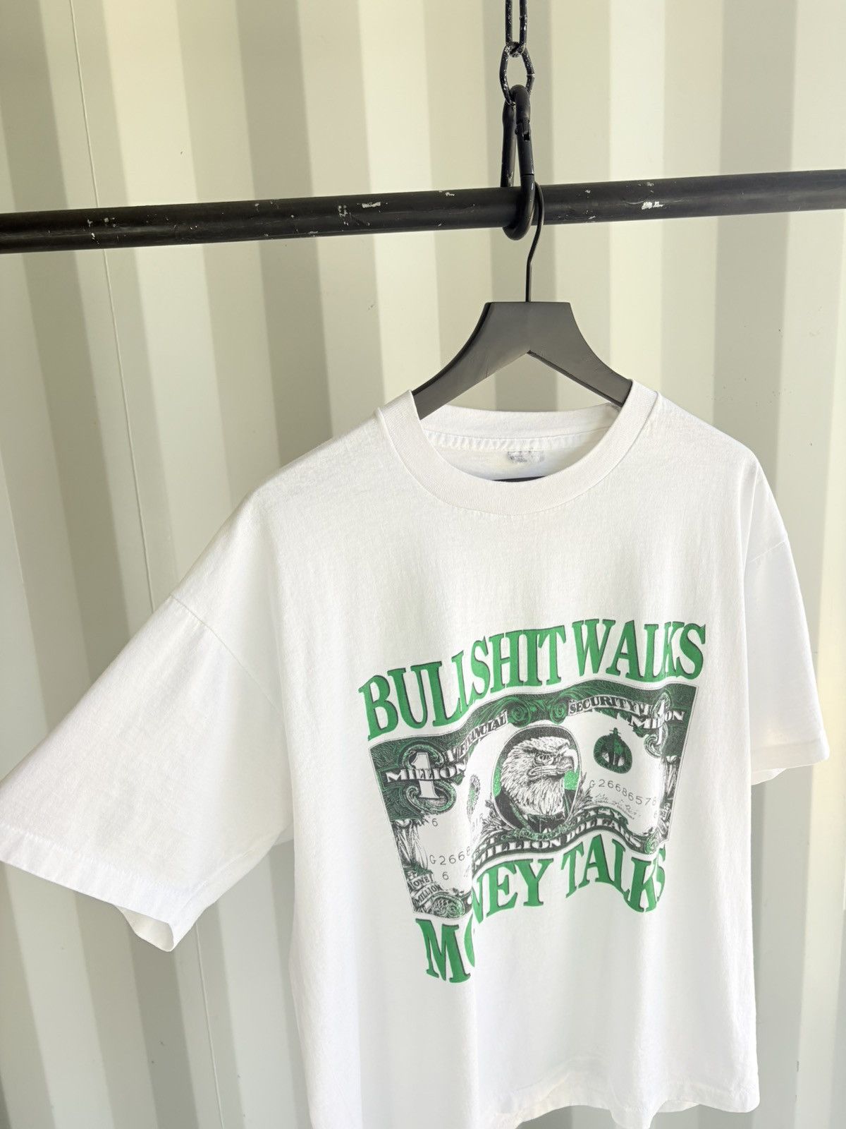 Vintage Money Talks Sun Faded Shirt Thrashed Distressed Boxy ERD Size US XL / EU 56 / 4 - 2 Thumbnail