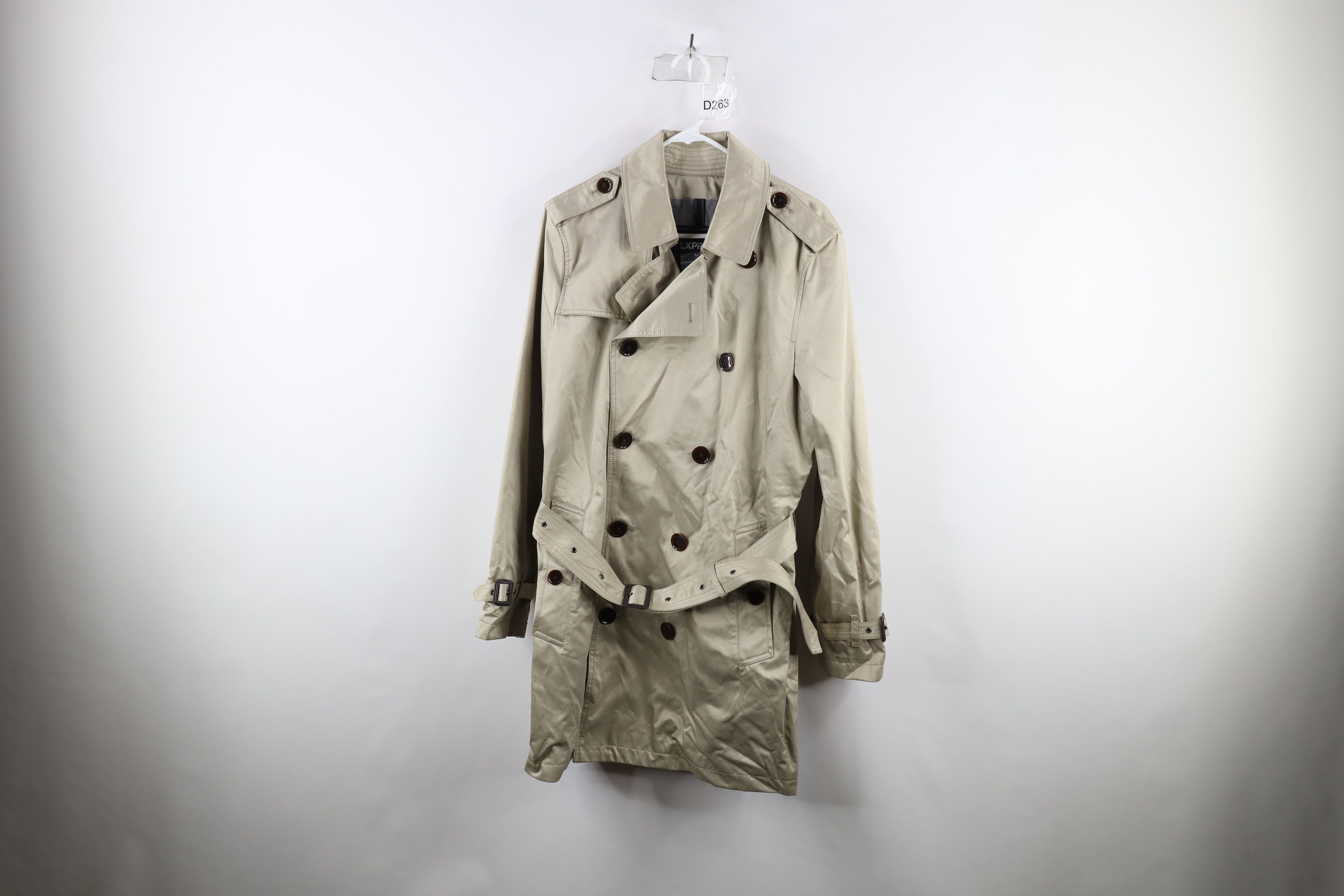 Belted Trench Express Classic Double Breasted Trench Coat New