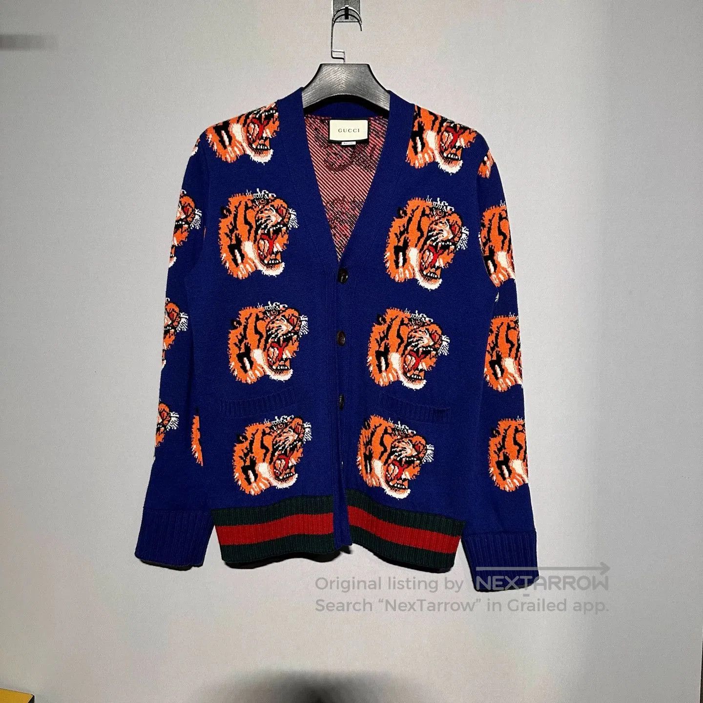 Gucci Gucci Tiger Print Wool Cardigan. Size US M / EU 48-50 / 2 - 1 Thumbnail