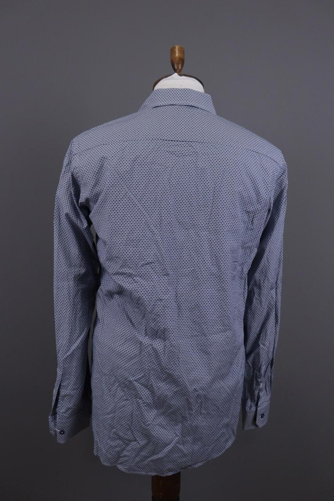 Eton Eton Blue Luxury Printed Button Down Shirt Made to Measure Size US M / EU 48-50 / 2 - 10 Thumbnail