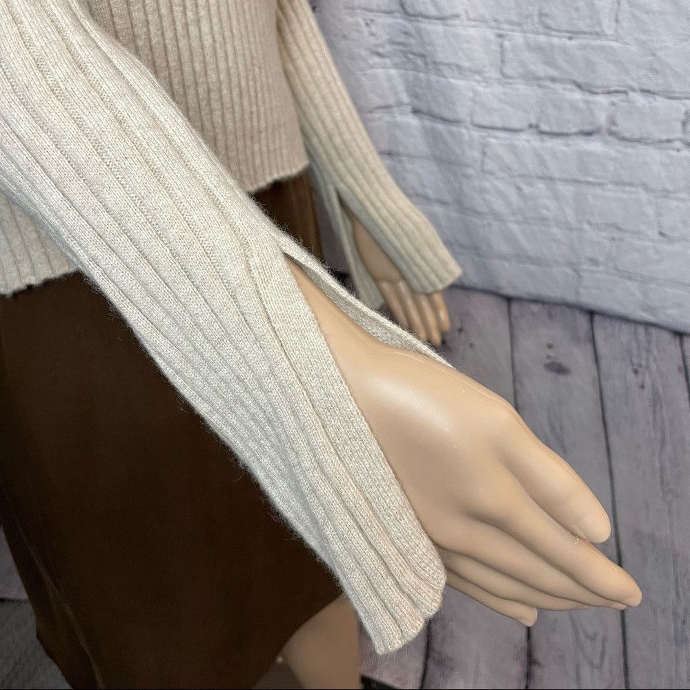 Other Purecashmere NYC Turtleneck Rib Sweater Oatmeal Cashmere Si Size S / US 4 / IT 40 - 9 Thumbnail