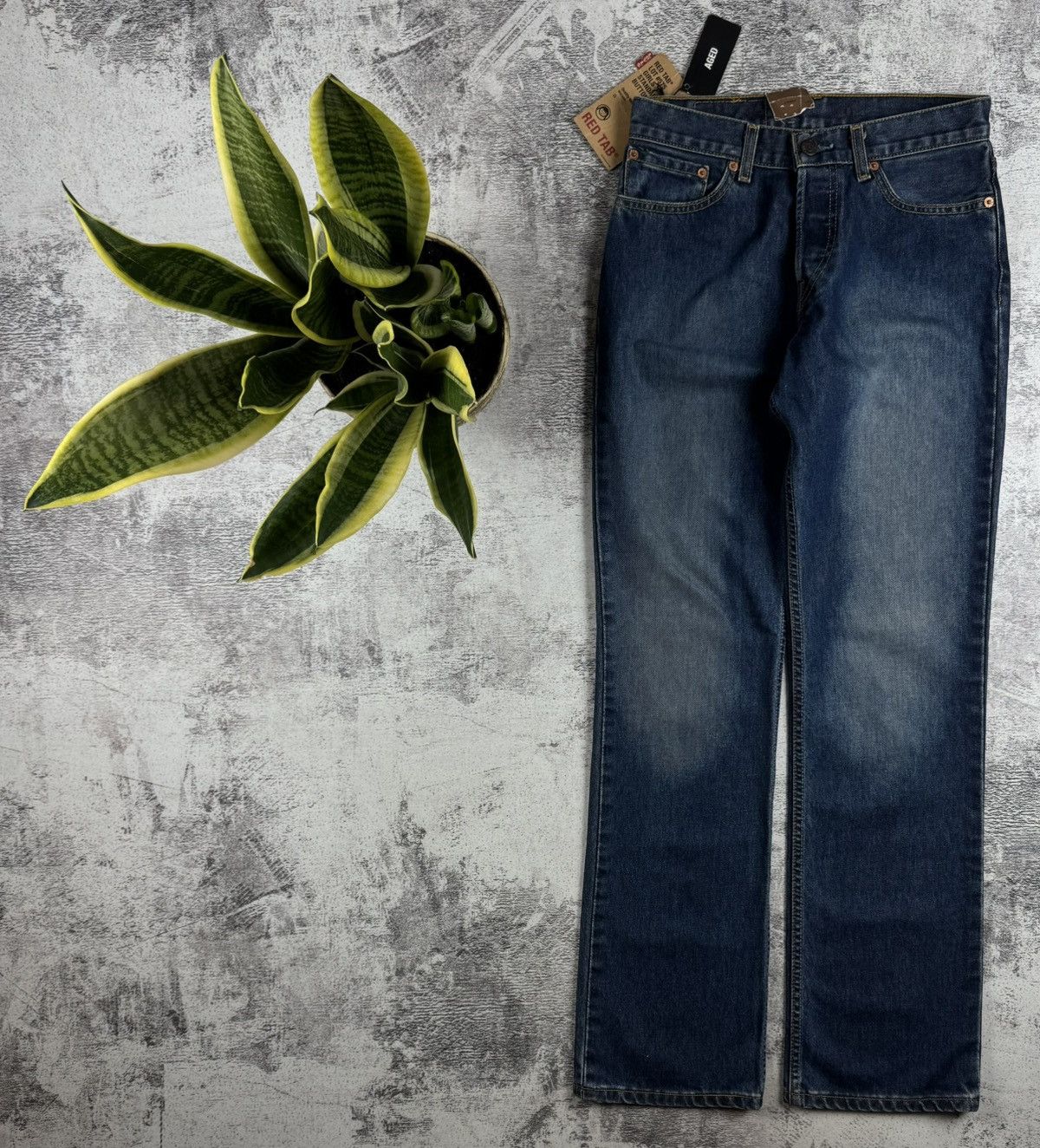 Levi's Levi’s 575 NEW W28 L32 Standard Fit Red Tab Blue Button Fly Denim Jeans Trousers Size 28" / US 6 / IT 42 - 2 Thumbnail