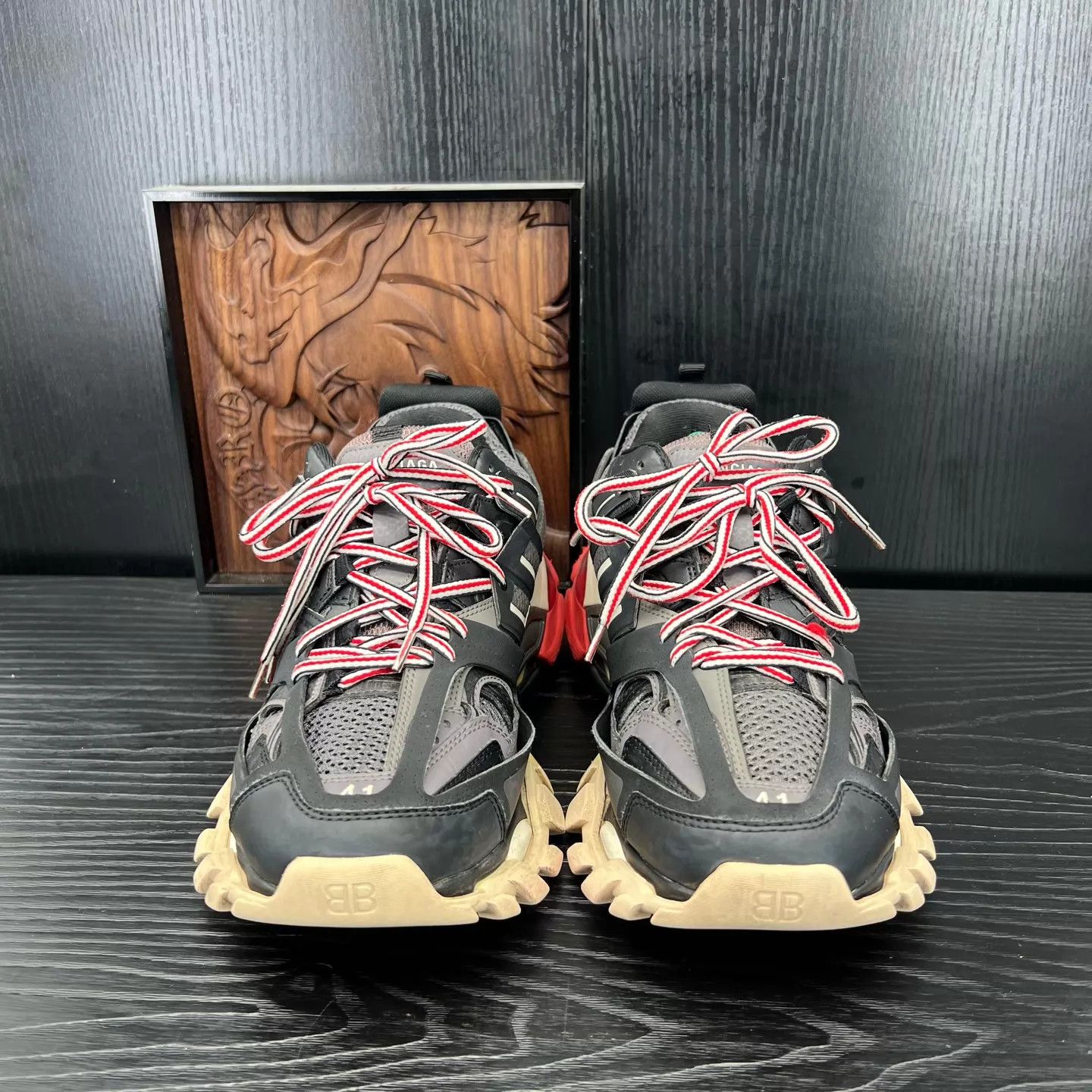 Balenciaga Balenciaga Track Black Red 41 Boxed Sneaker Size US 8 / EU 41 - 7 Thumbnail