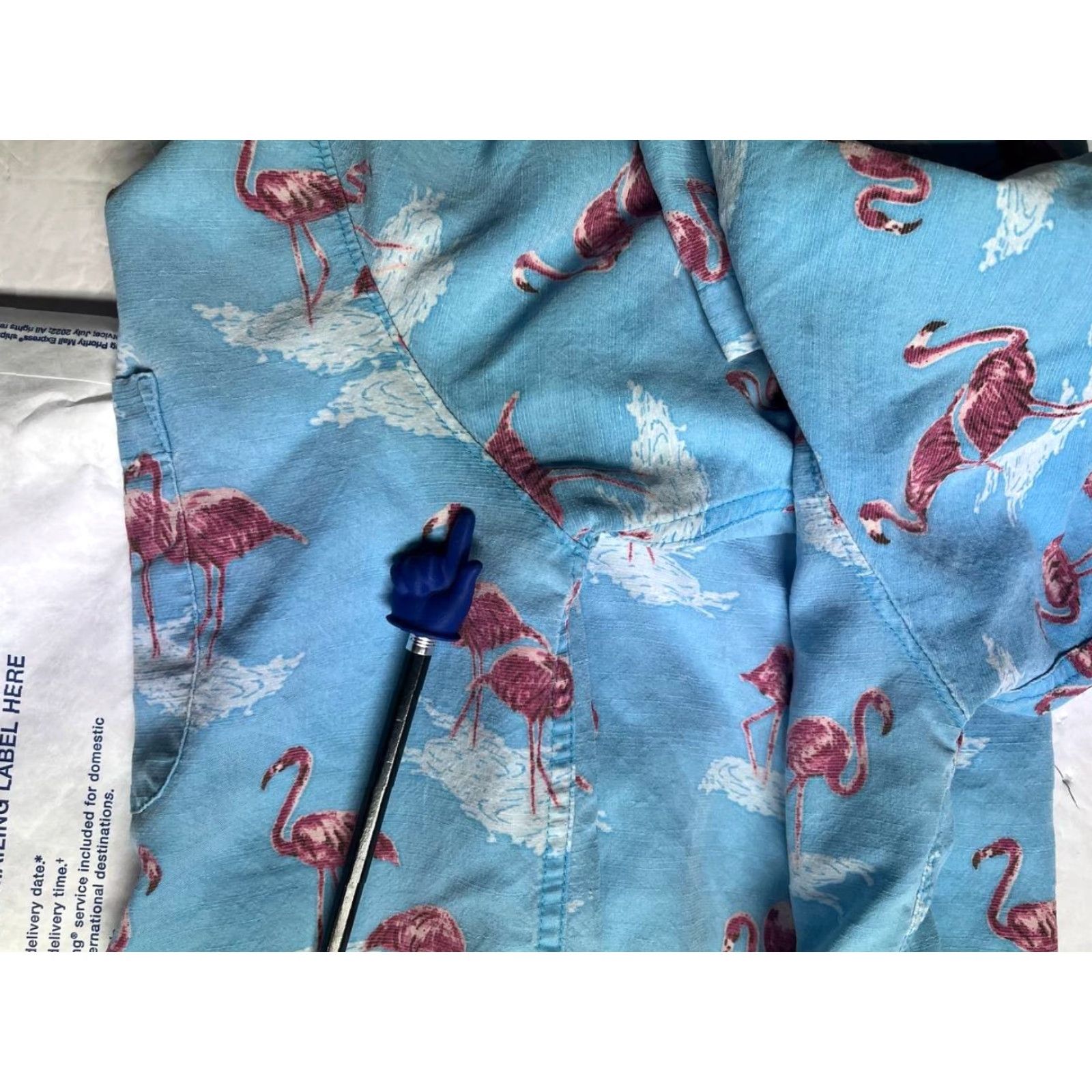 Vintage caribbean Button-Up Shirt Men M Blue Palm Trees Sailboats Hawaiian Short Sleeve Size US M / EU 48-50 / 2 - 6 Thumbnail