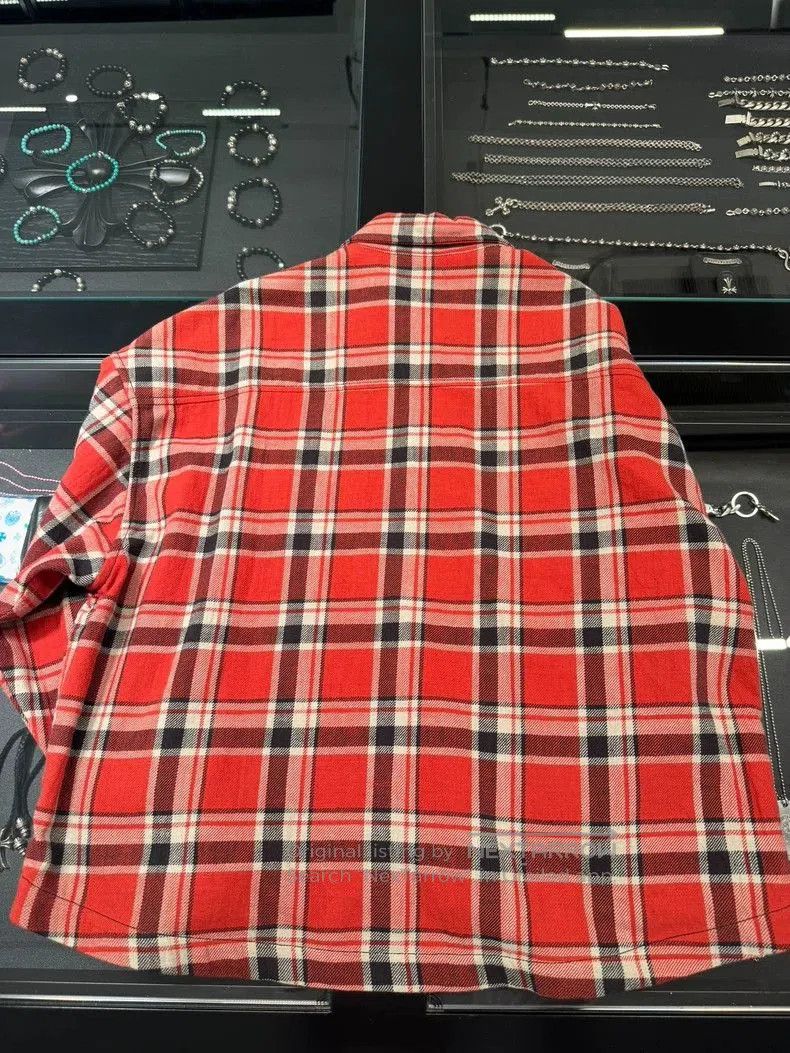 Chrome Hearts Chrome Hearts Red Plaid Shirt Jacket-yf. Size US M / EU 48-50 / 2 - 2 Thumbnail