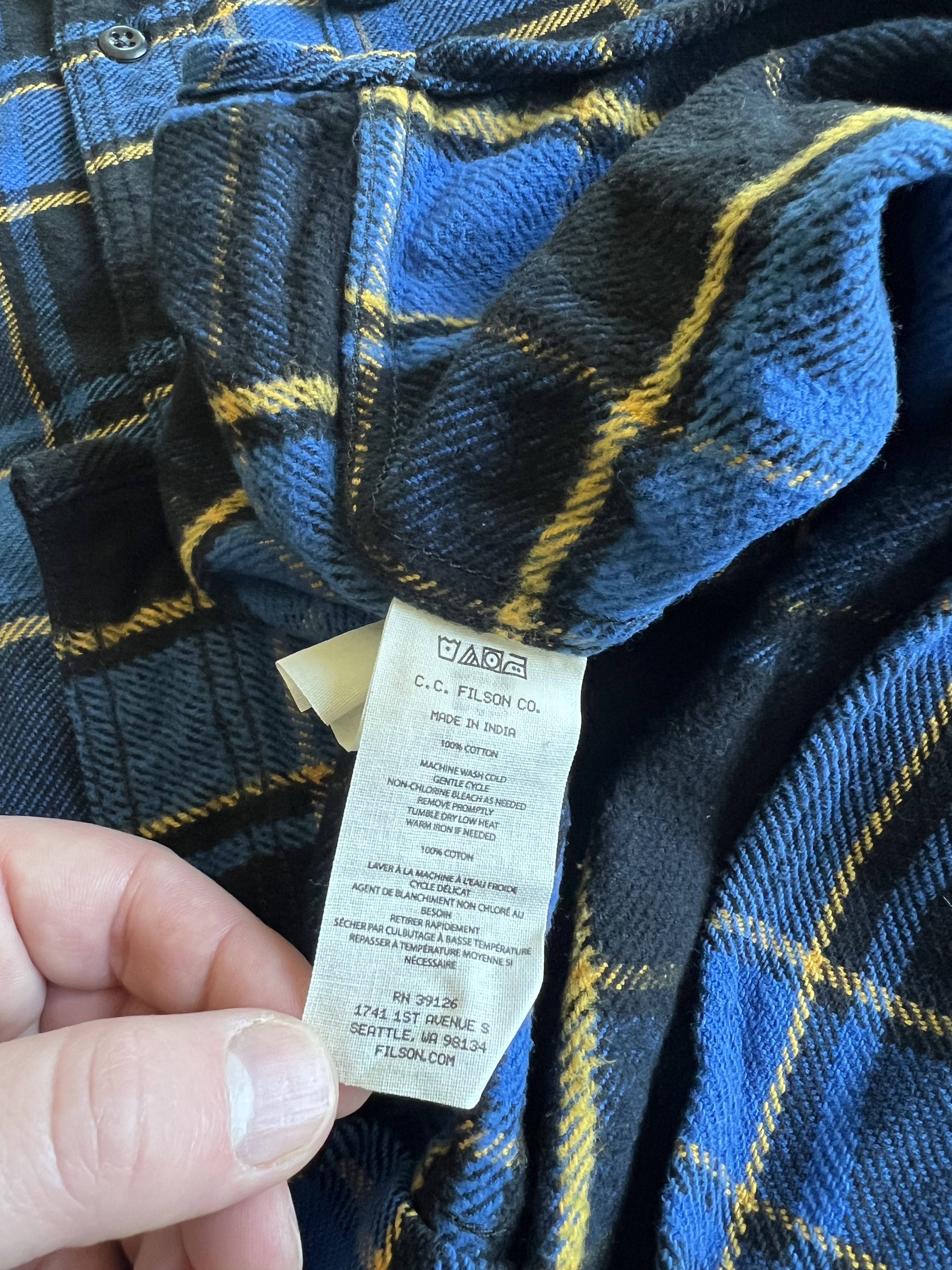 Filson Fall 2021 Vintage Flannel Work Shirt / Blue / Black Size US L / EU 52-54 / 3 - 4 Thumbnail
