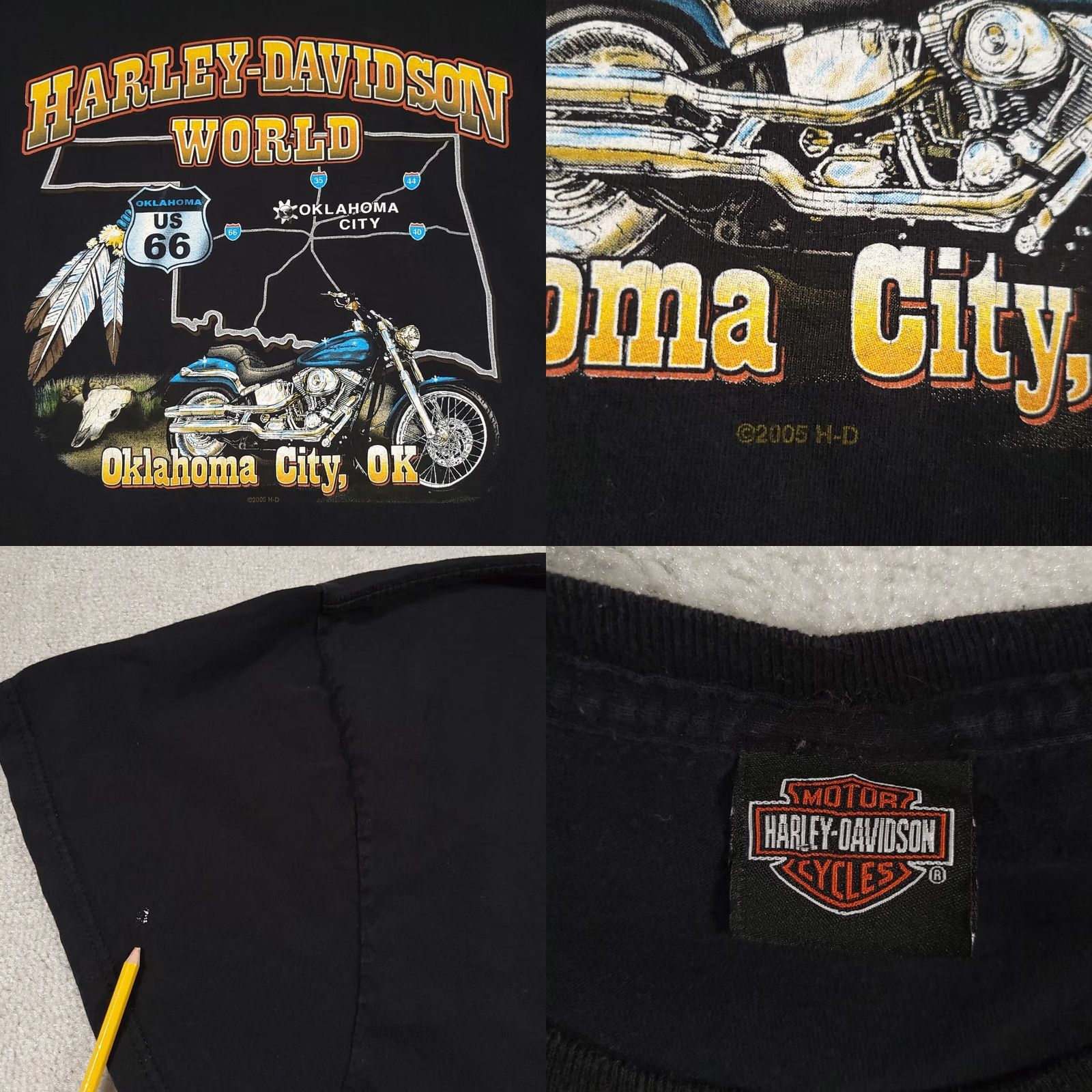 Harley Davidson Harley-Davidson World Oklahoma City Shirt Mens 4XL Black Firefighter Grunge Rip T-Shirt Size US XXL / EU 58 / 5 - 10 Thumbnail