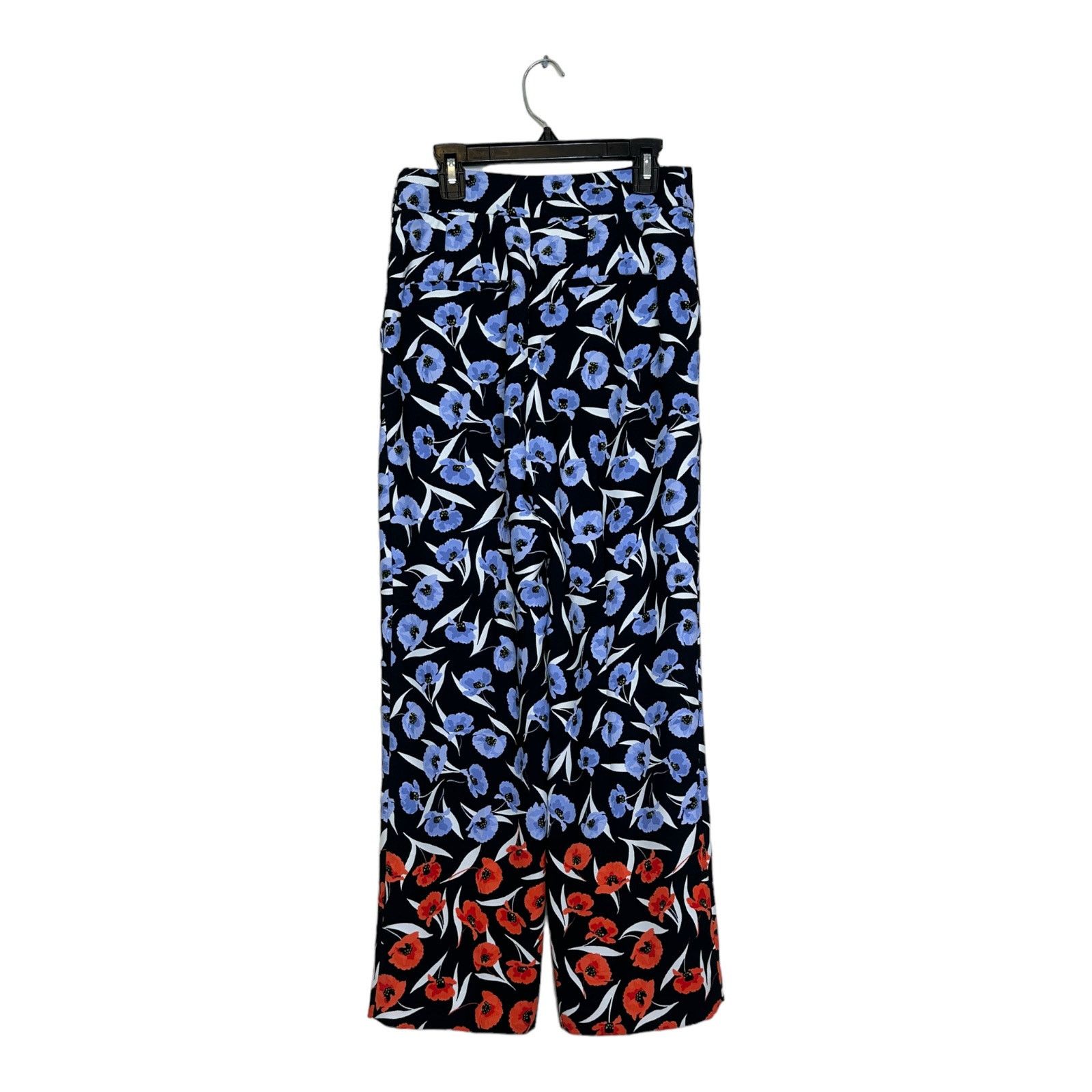 Ann Taylor Ann Taylor black blue red floral side zipper pants size 00P Size 24" / US 00 / IT 34 - 2 Thumbnail
