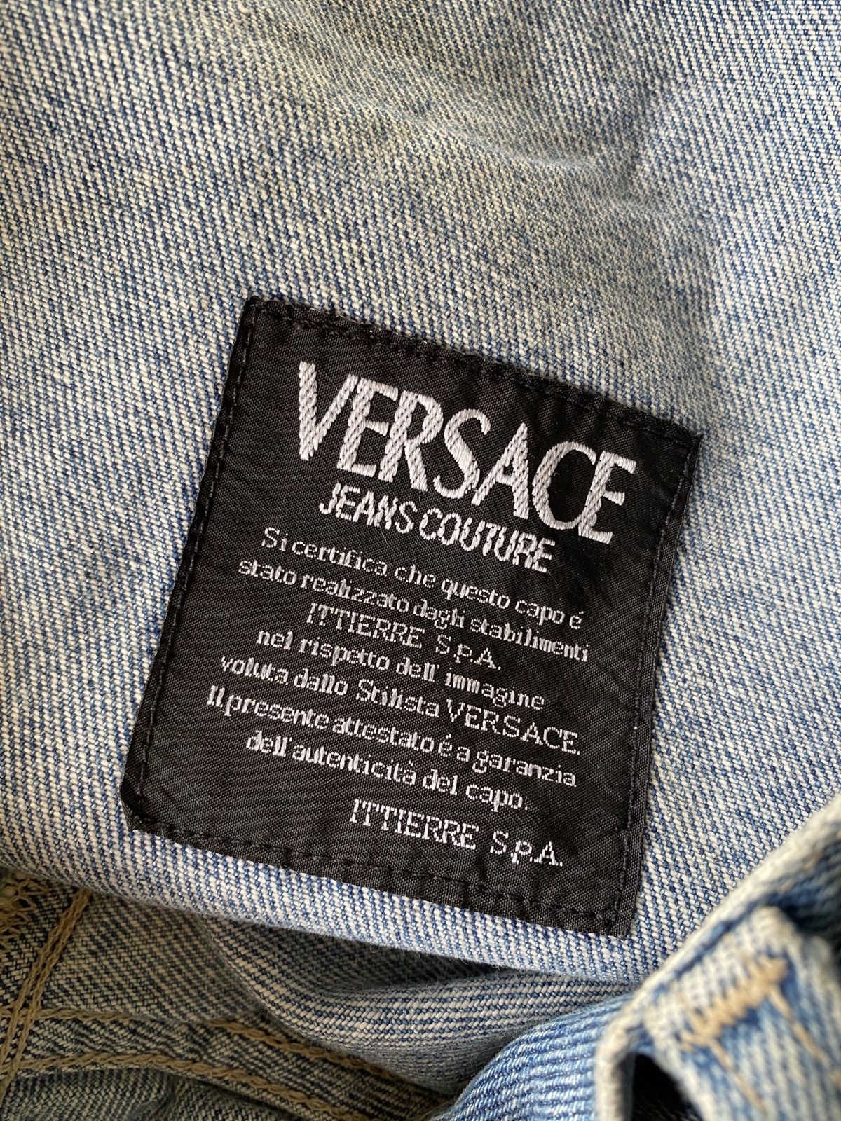 Versace × Versace Jeans Couture Vintage 90’s Versace Jeans Couture Faded Blue Denim Size US 30 / EU 46 - 18 Thumbnail