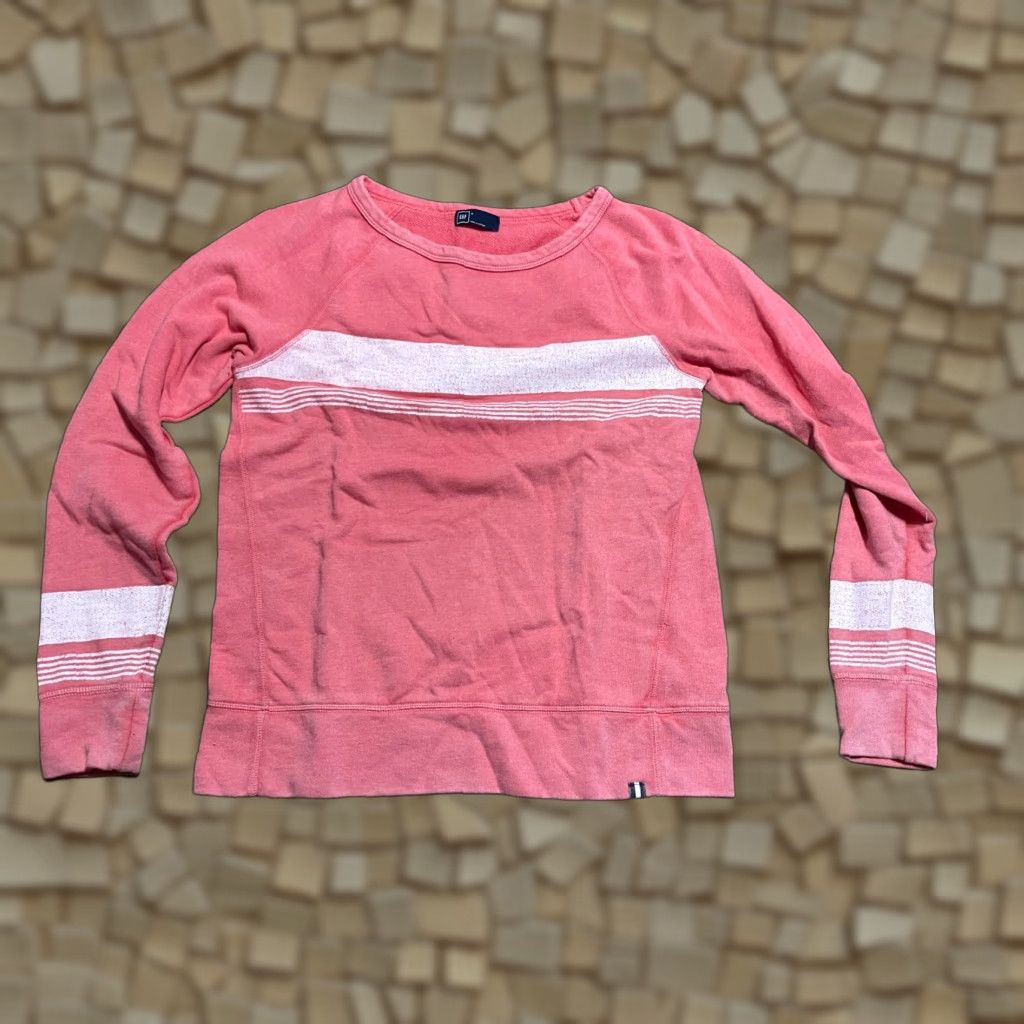 Gap Gap Sweater, Women, Size Small, Pink White, Pullover, Long Sleeve, Knit, Regular Fit, Gap, Casual, Fall Spring Summer, Women’s Shirt? Size S / US 4 / IT 40 - 1 Thumbnail