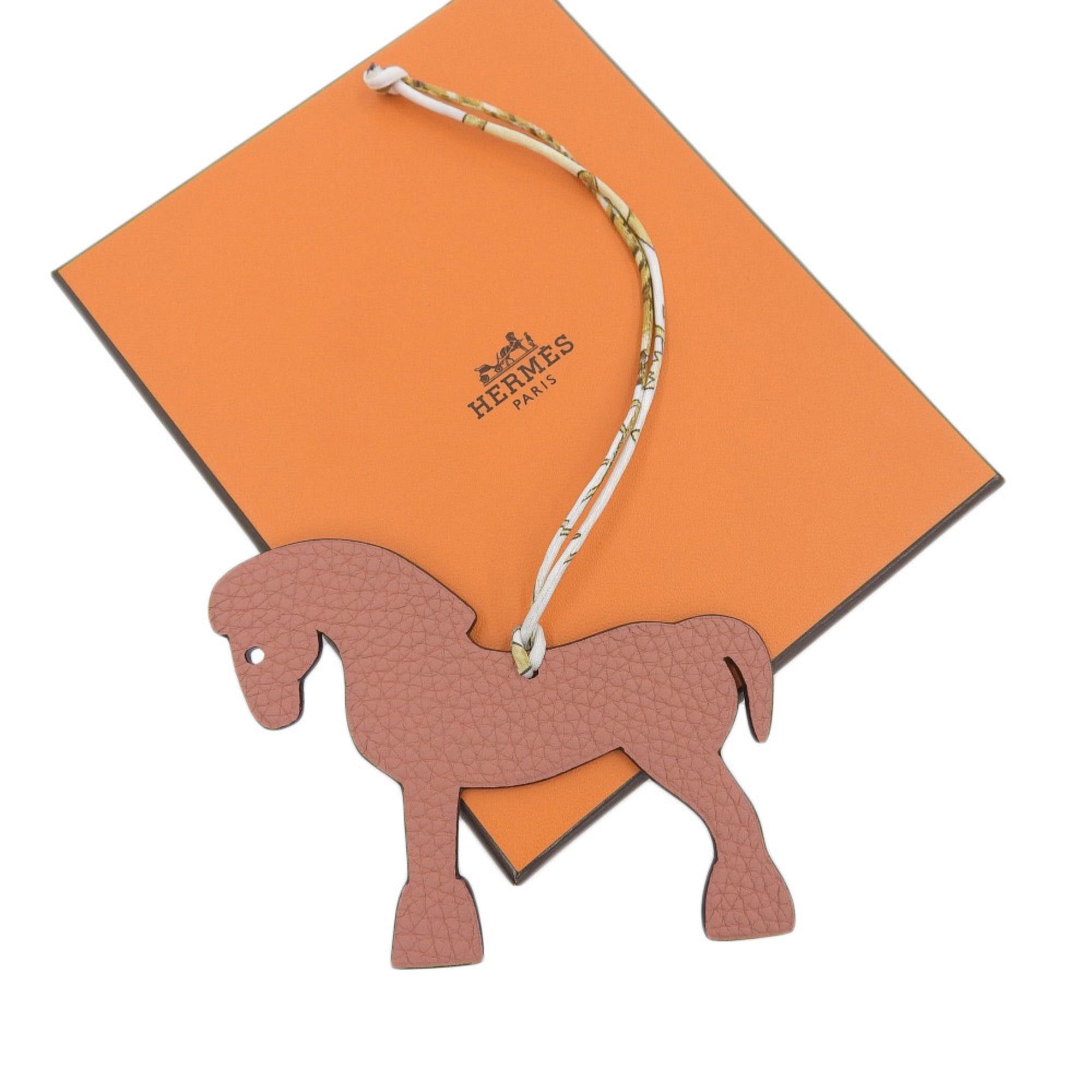 image of Hermes Petite H Hermy Pm Charm Taurillon X Chevre Pink Purple in Black, Women's