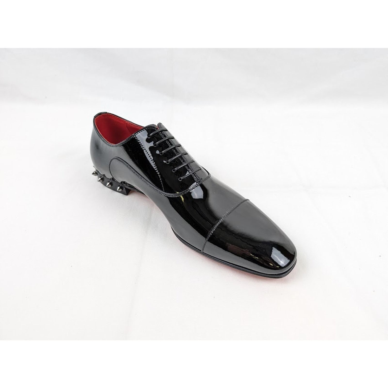 Christian Louboutin o1rshd1 So Greggo Flat Shoes in Black/Gun Metal/Lin Loubi Size US 13 / EU 46 - 2 Thumbnail