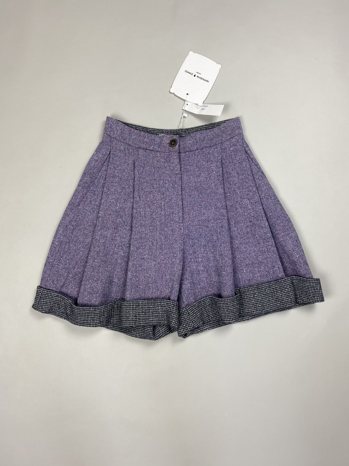 image of Natasha Zinko Ladies Wool Blend High Rise Shorts in Pink, Women's (Size 25)